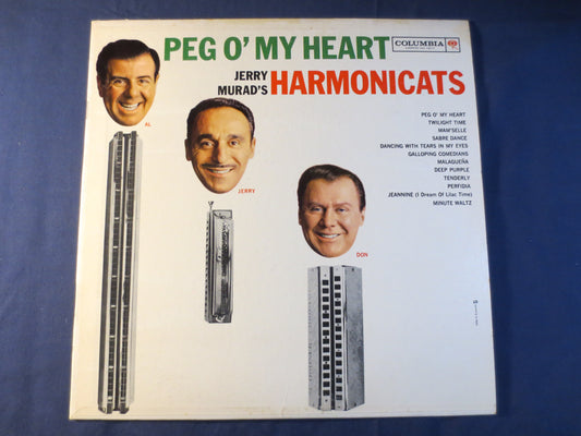 The HARMONICATS, Peg O' My HEART, Jazz Record, The Harmonicats Lp, Vintage Vinyl, Records, Vinyl Record, Vinyl, 1961 Record