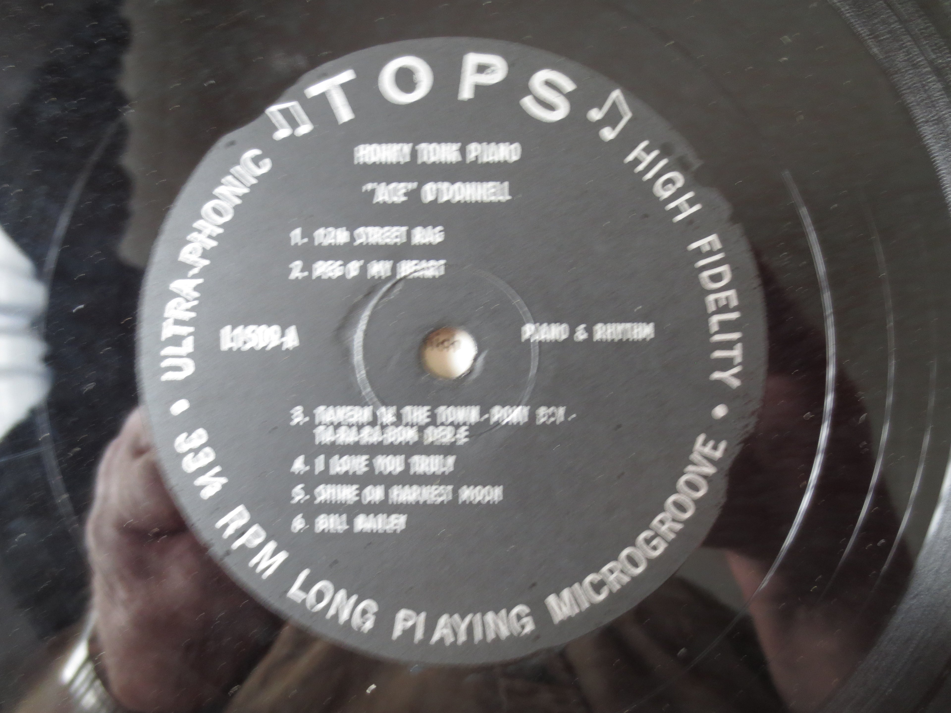 Ace O'Donnell – Honky Tonk Piano (1957) Vinyl LP