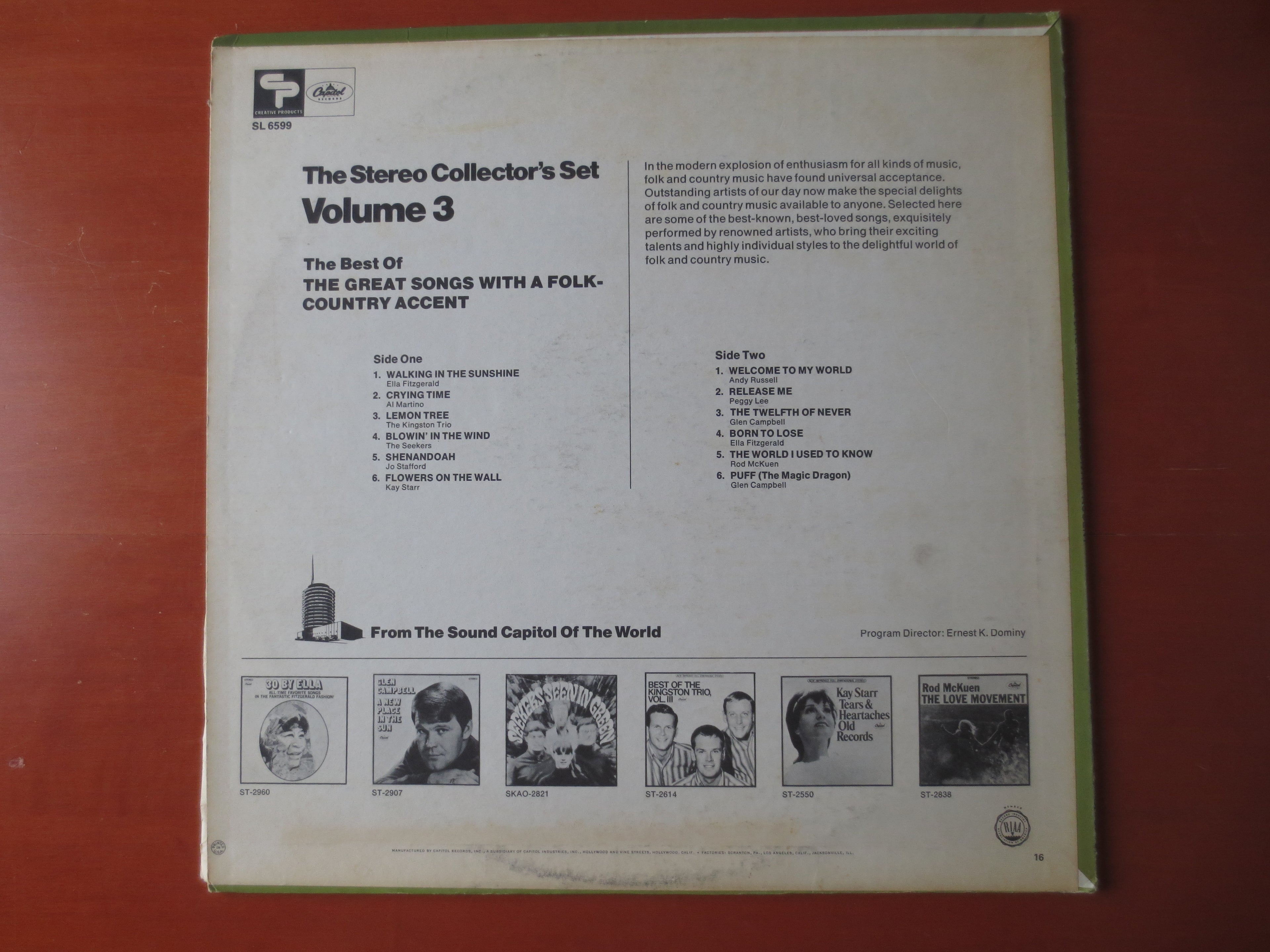 Great Songs of Folk & Country (1968) Vinyl LP