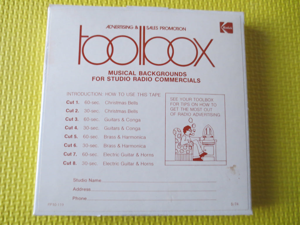 Musical Backgrounds for Studio Radio Commercials – Reel to Reel Tape (Vintage)