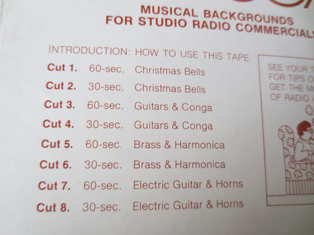 Musical Backgrounds for Studio Radio Commercials – Reel to Reel Tape (Vintage)