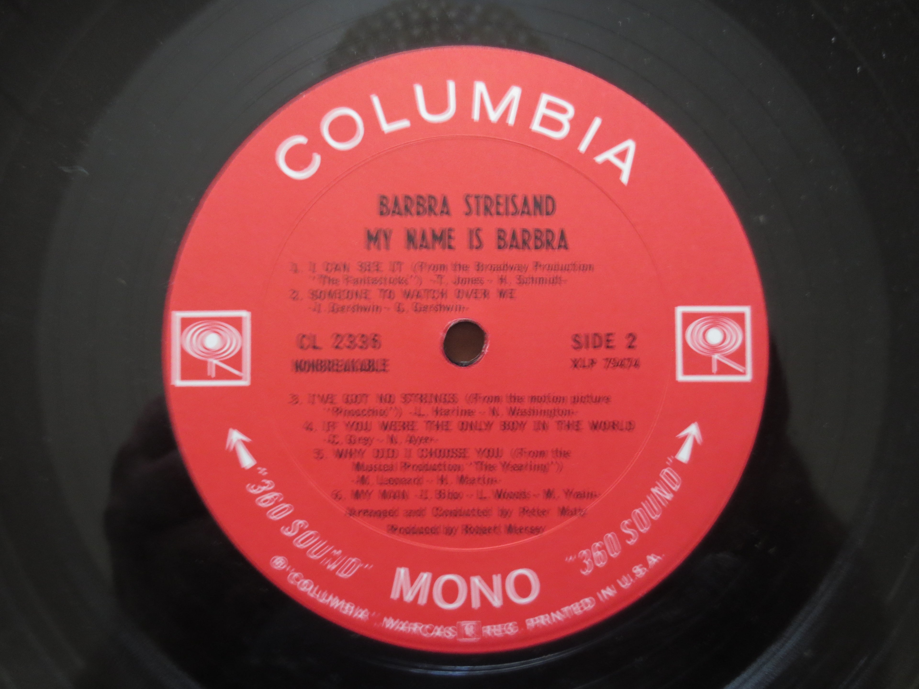 Barbra Streisand – My Name Is Barbra (1965) Vinyl LP