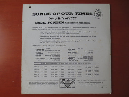 Basil Fomeen & His Orchestra – Songs of Our Times (1959) Vinyl LP