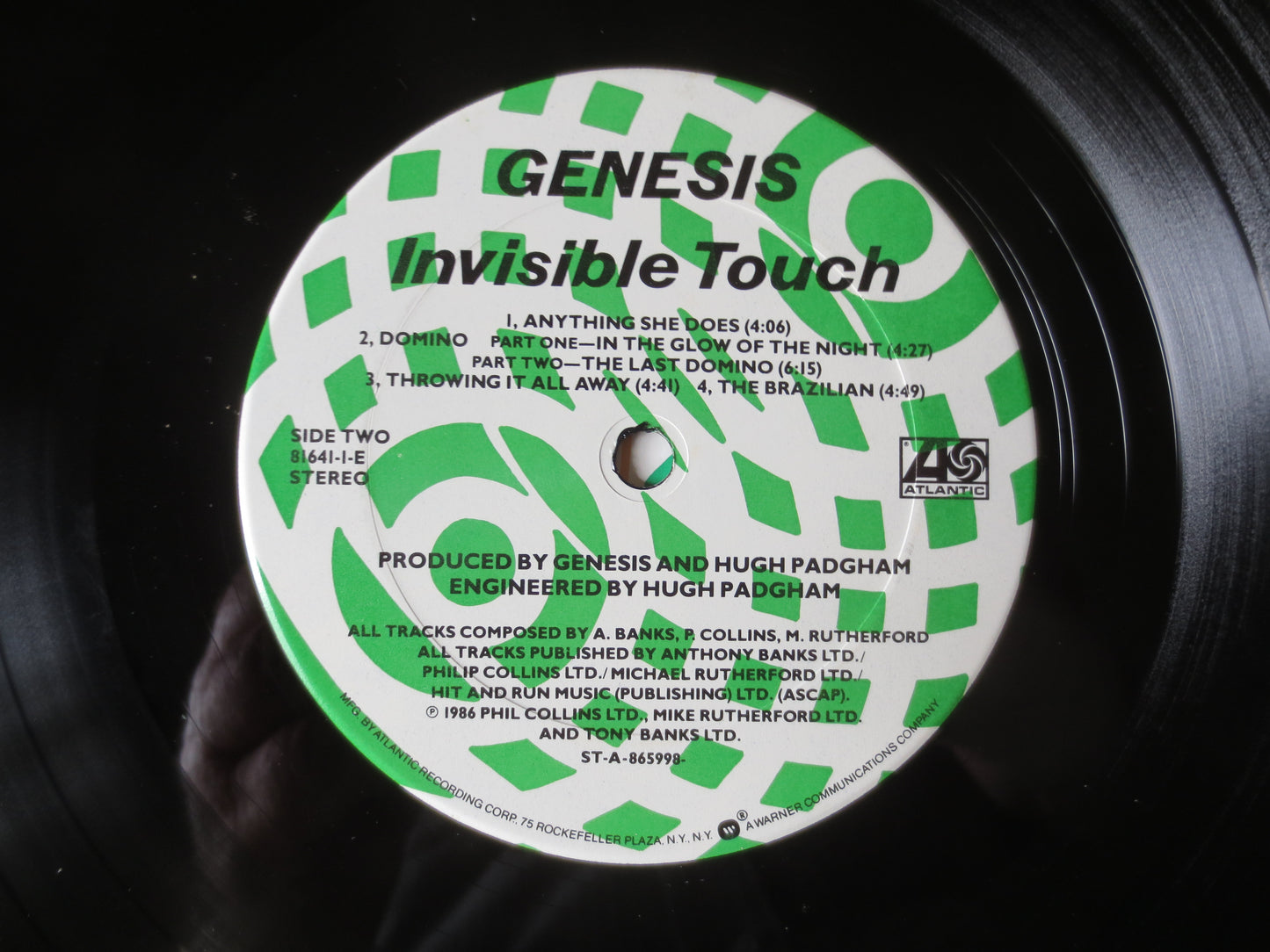 GENESIS Record, Invisible Touch, GENESIS Album, lps, GENESIS Vinyl, Genesis Lp, Vintage Vinyl, Vintage Rock, 1986 Records