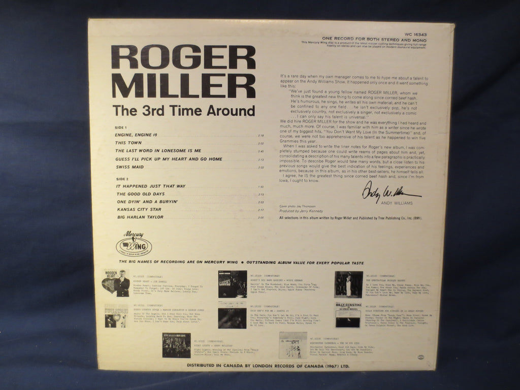 Roger Miller – The 3rd Time Around (1965) Vinyl LP
