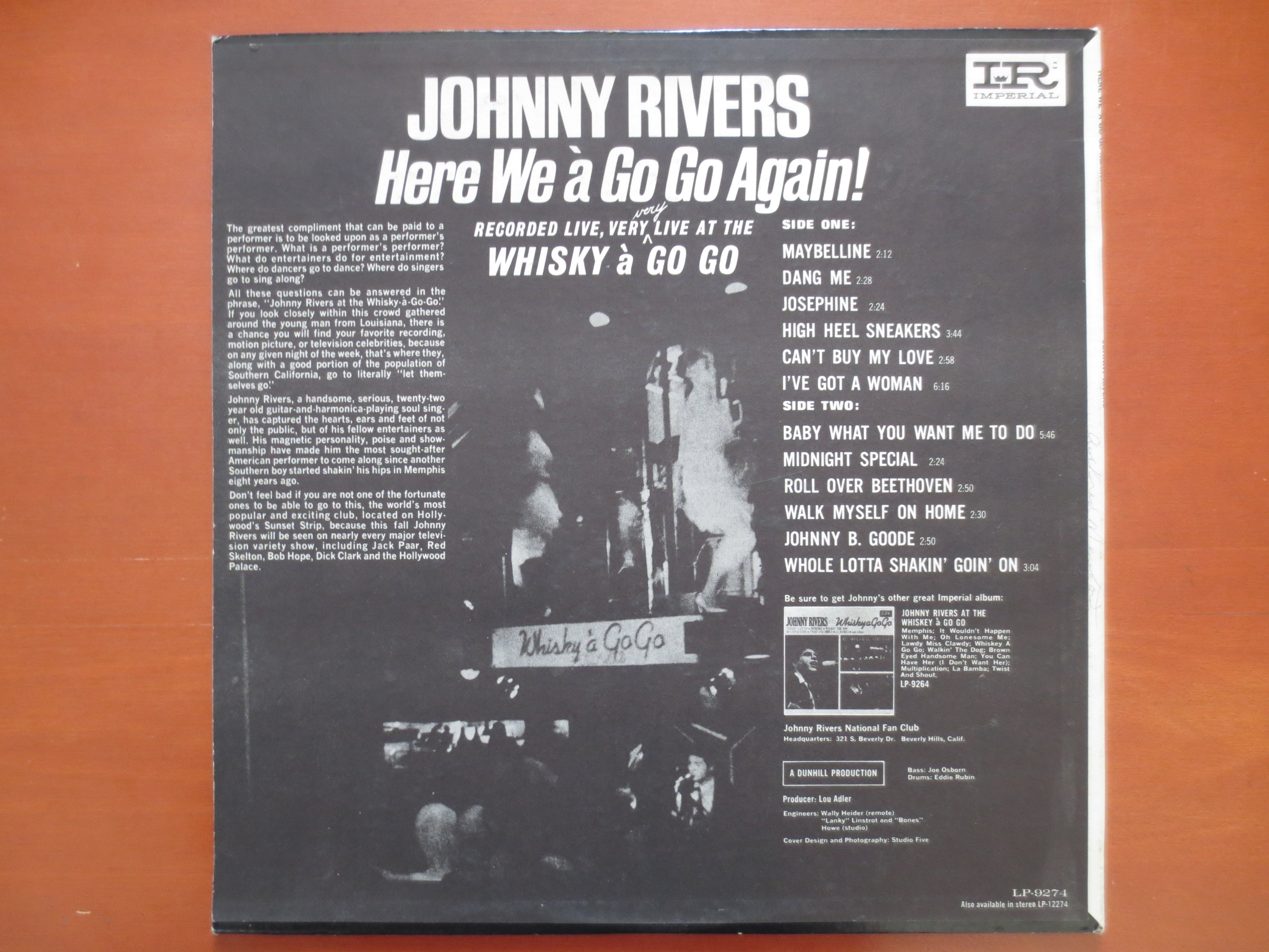 Johnny Rivers – Here We a Go Go Again (1964) Vinyl LP