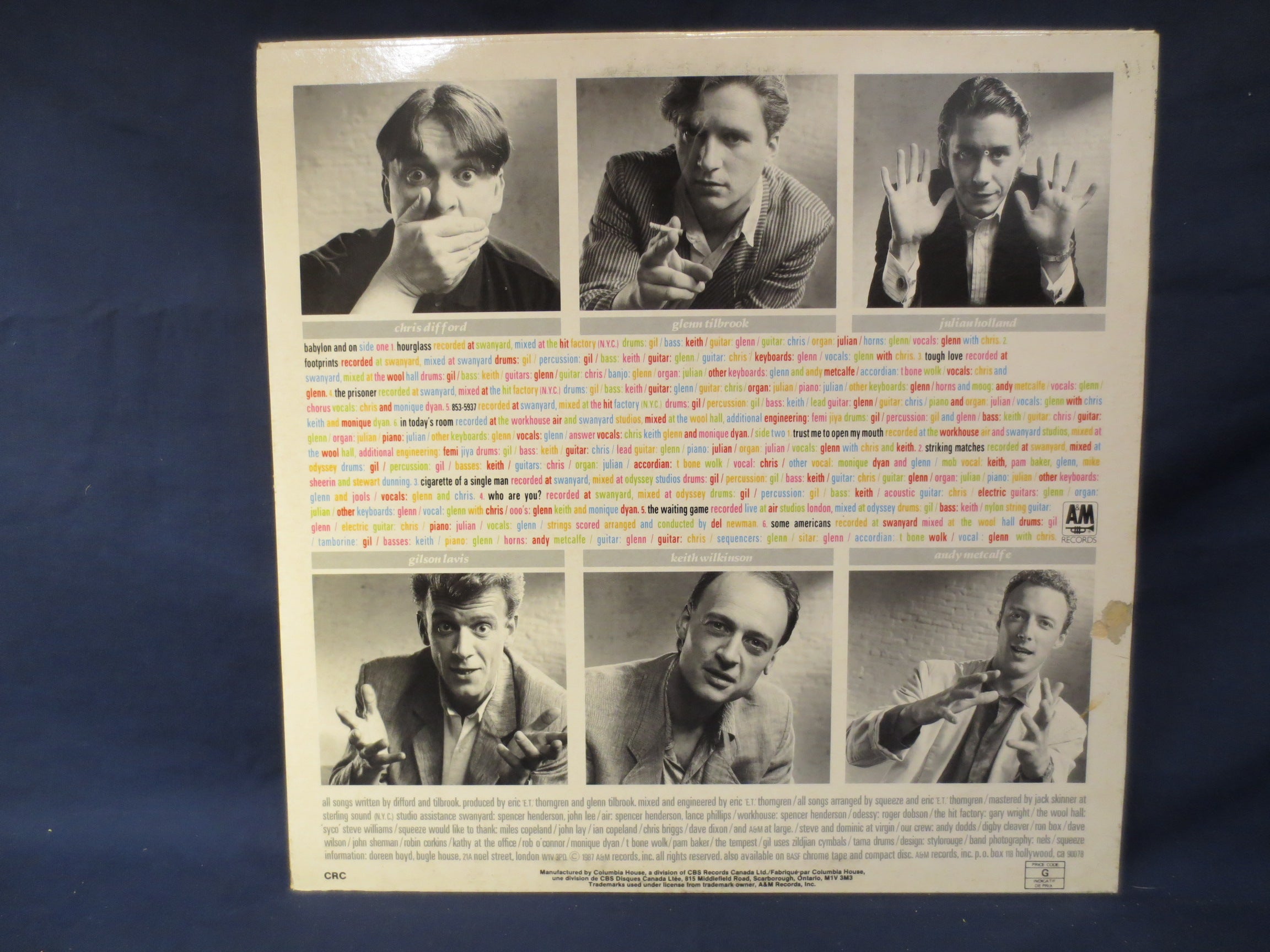 Squeeze – Babylon and On (1987) Vinyl LP