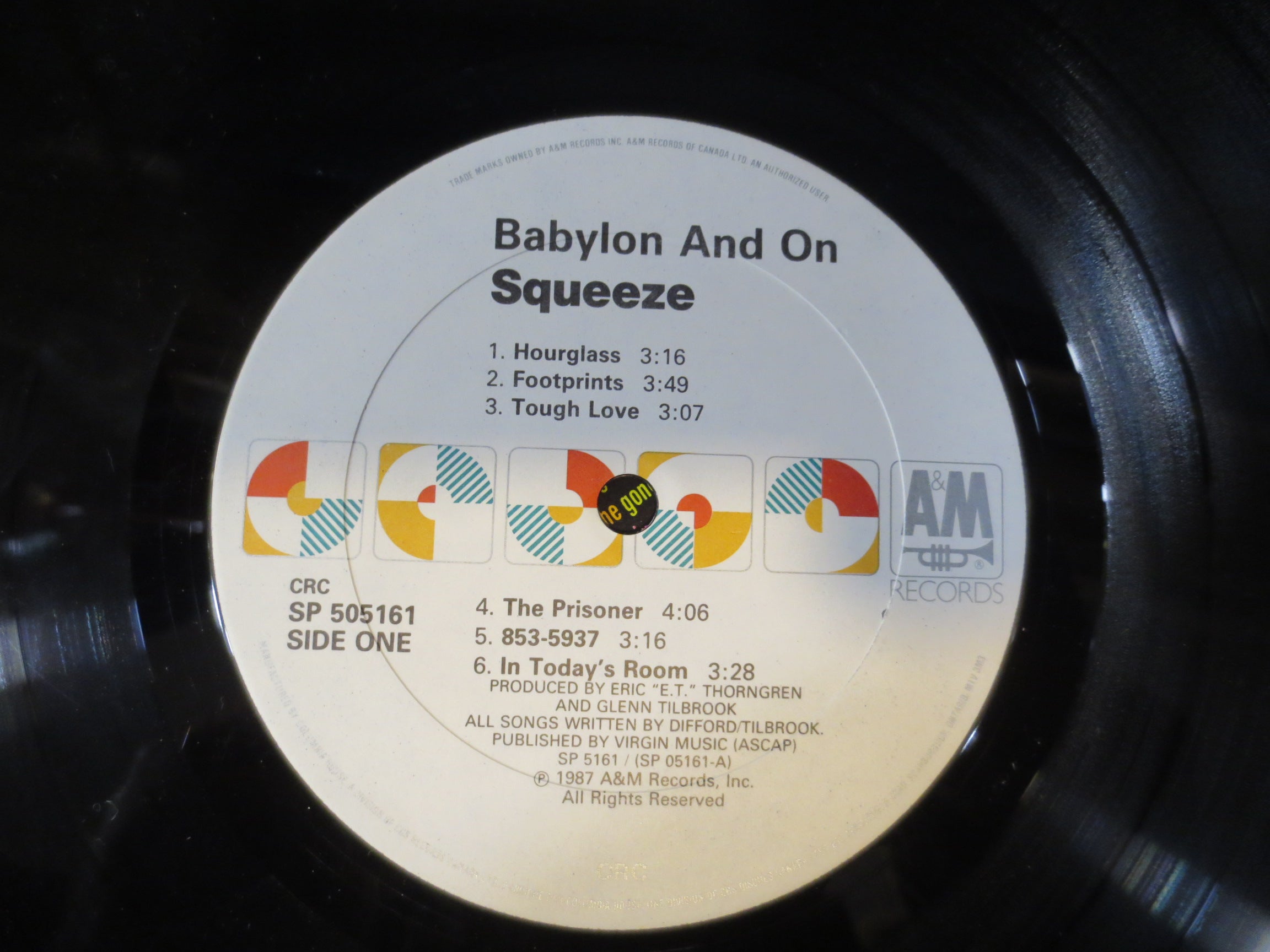 Squeeze – Babylon and On (1987) Vinyl LP