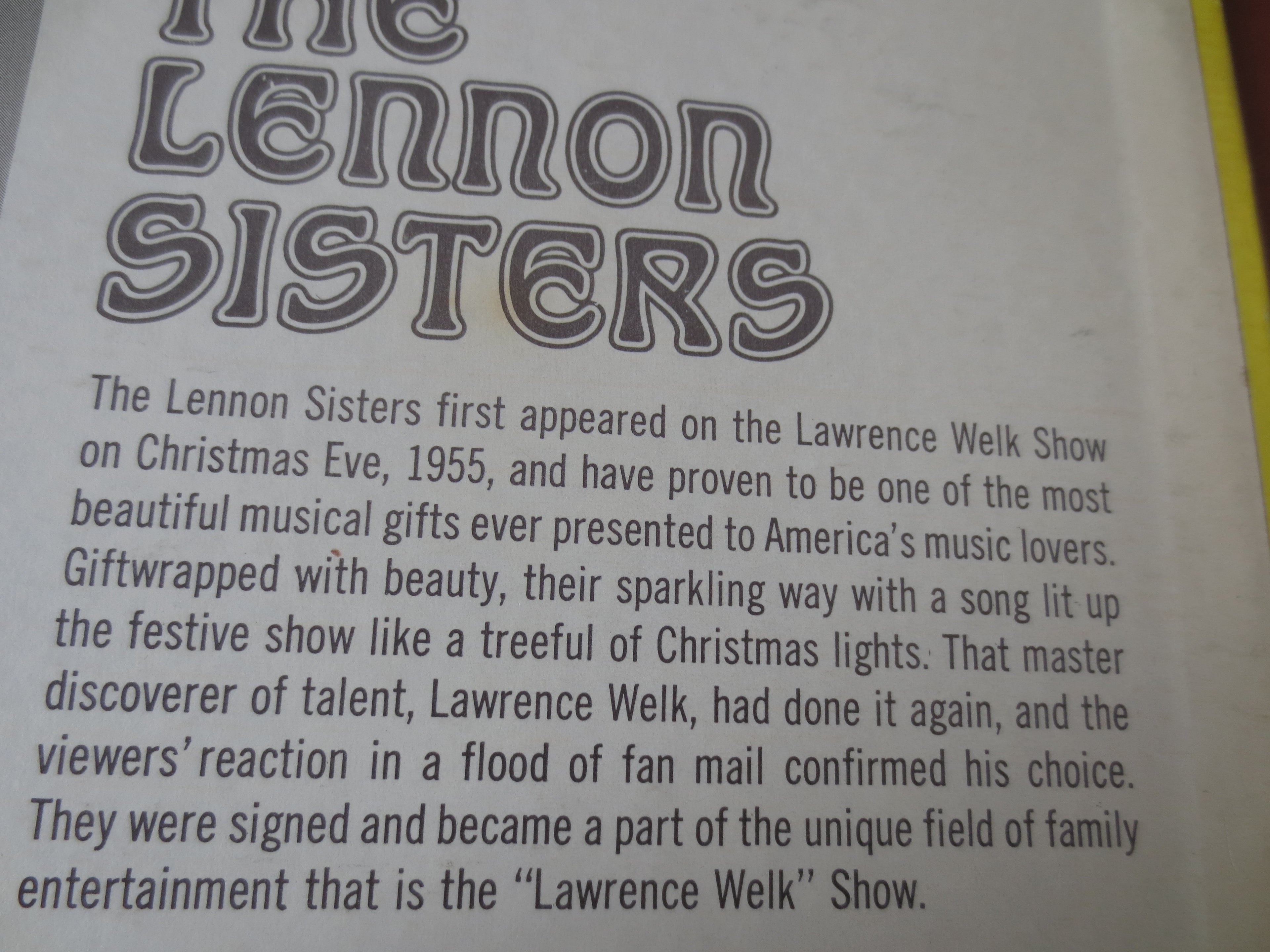The Lennon Sisters – Goodnight Sweetheart (1967) Vinyl LP