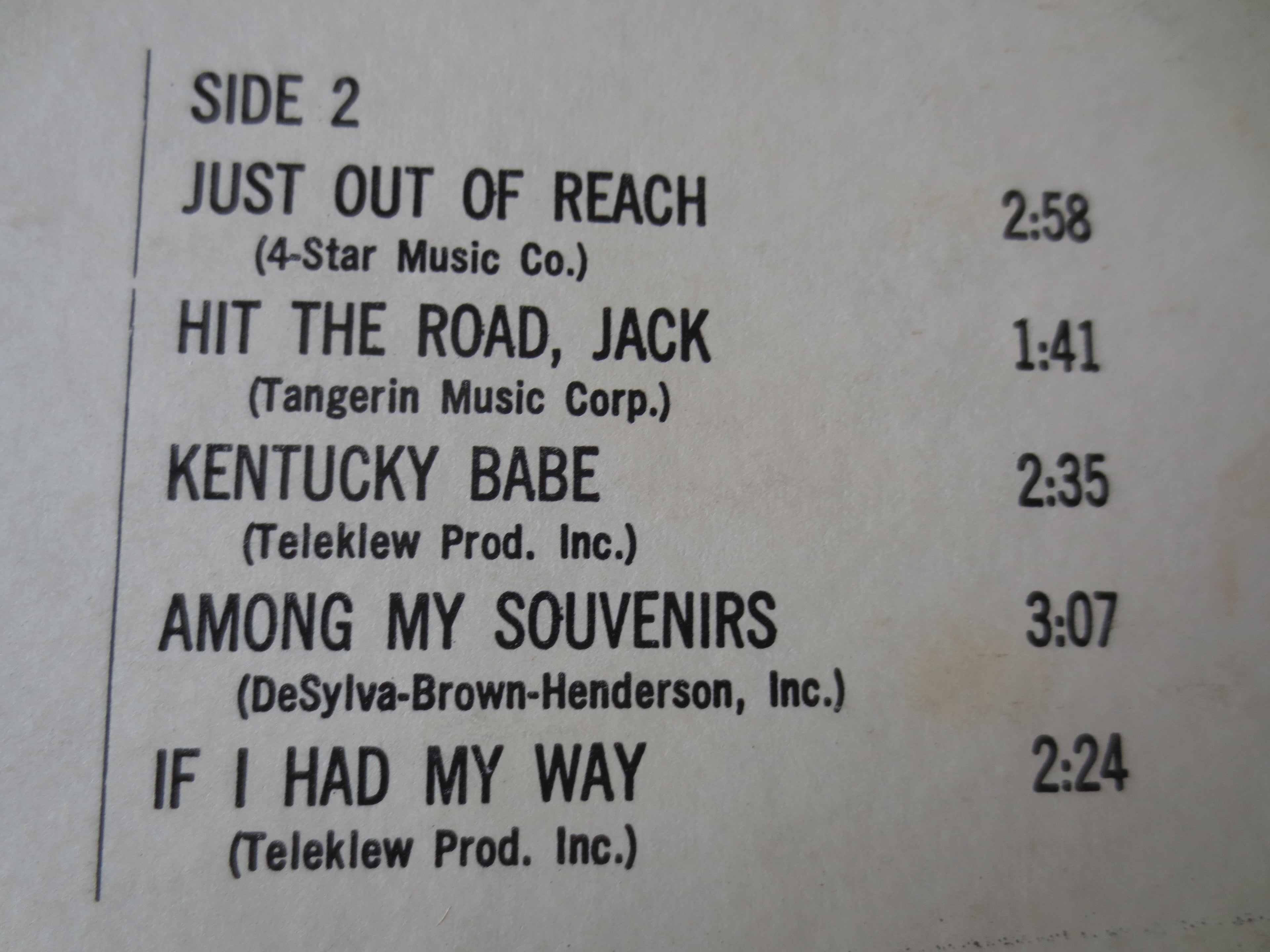 The Lennon Sisters – Our Favorite Songs (1958) Vinyl LP