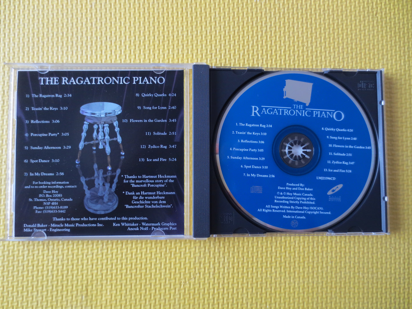 DAVE HOY, The RAGATRONIC Piano, Dave Hoy Cd,  Ragtime cd, Ragtime Music Cd, Dave Hoy Albums, Jazz Cd, Cds, Piano Compact Discs