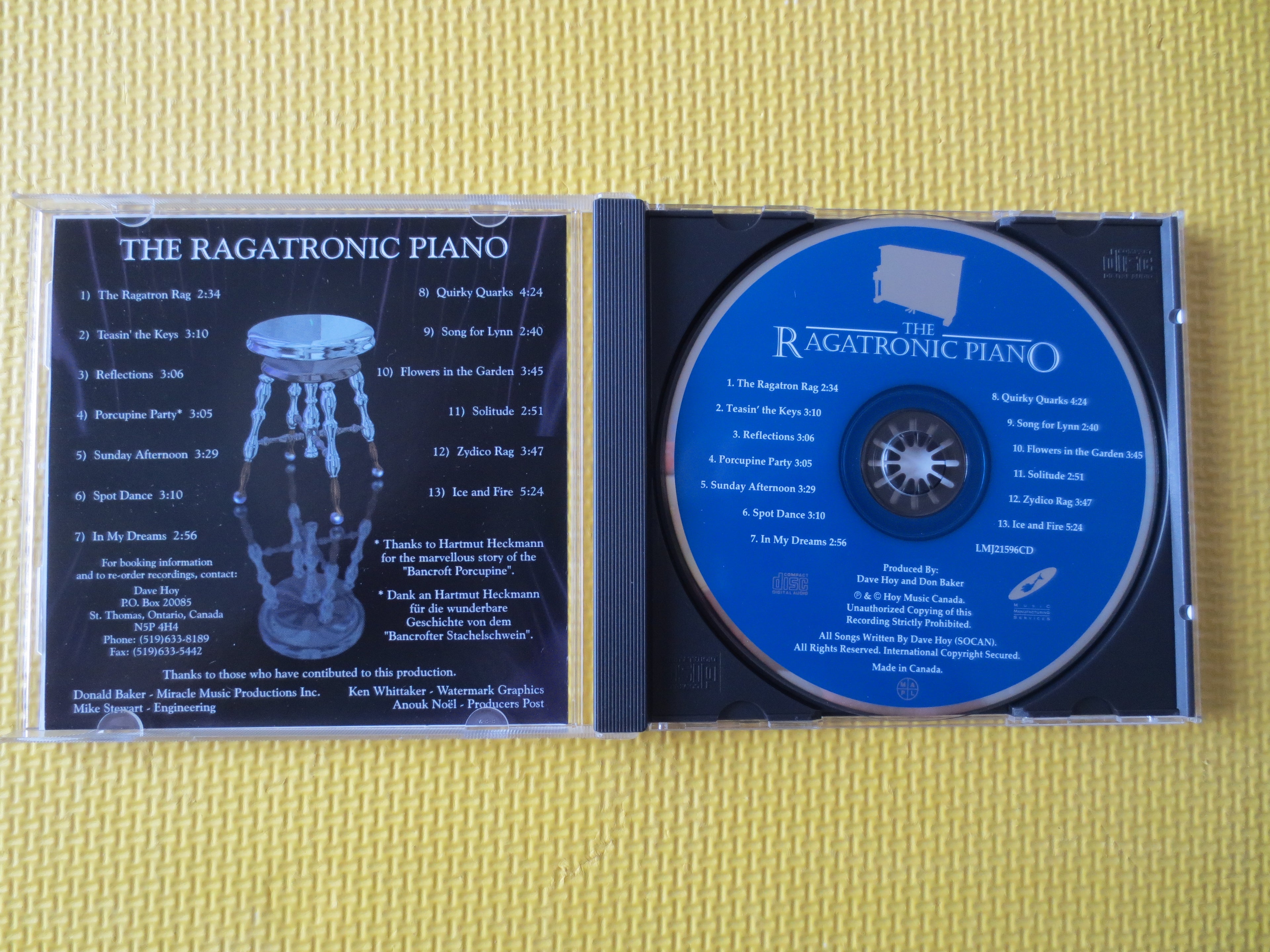 Dave Hoy – The Ragatronic Piano (1985) CD