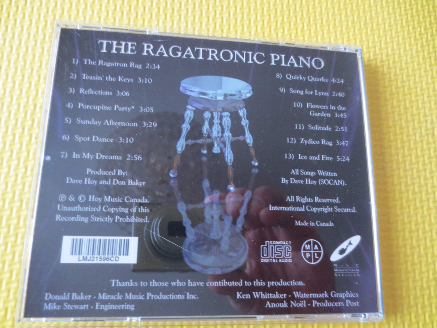 DAVE HOY, The RAGATRONIC Piano, Dave Hoy Cd,  Ragtime cd, Ragtime Music Cd, Dave Hoy Albums, Jazz Cd, Cds, Piano Compact Discs