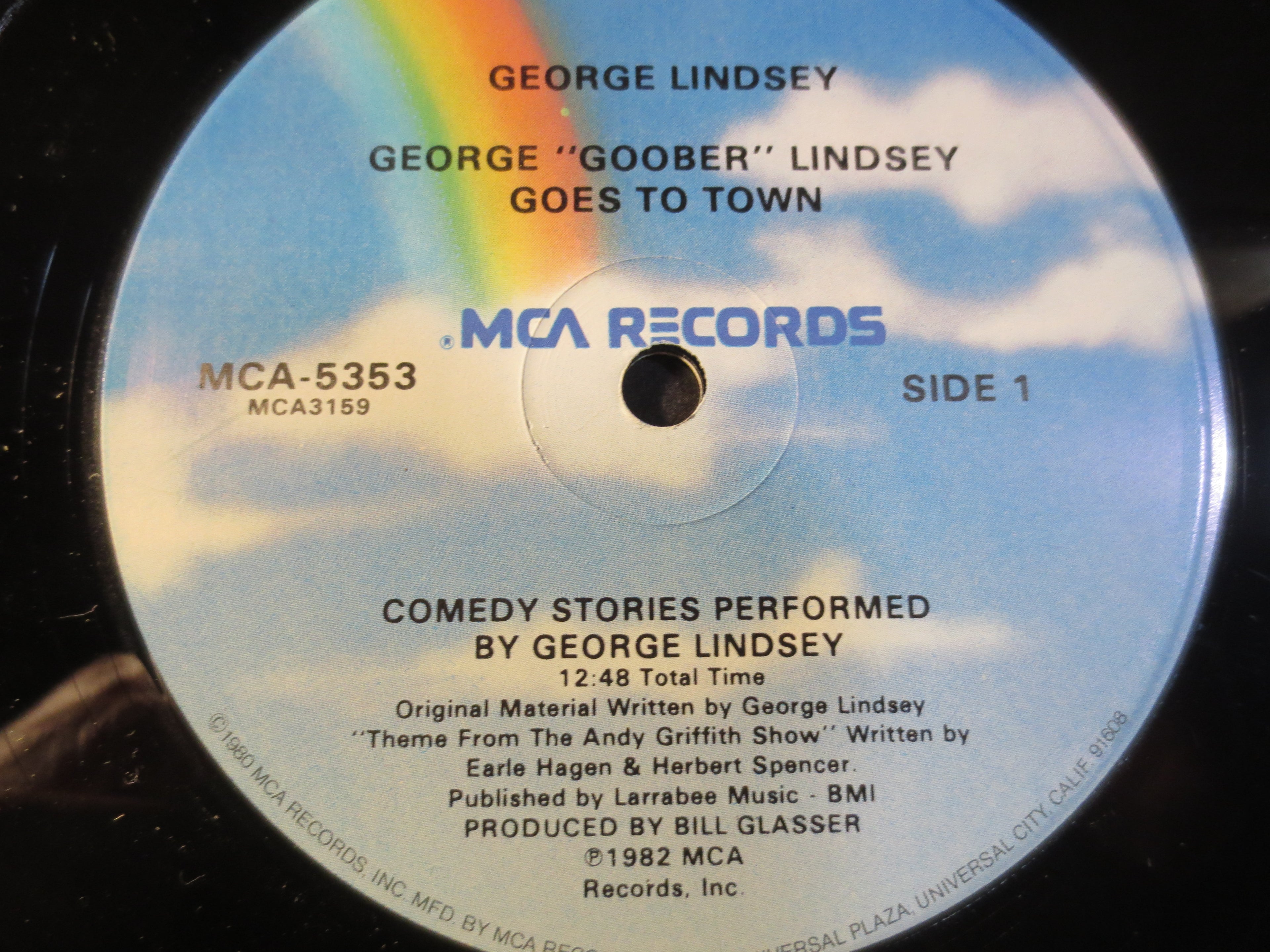 GEORGE LINDSEY, Goober Goes to Town, Vintage Album, 1982 Record, Vinyl Lp