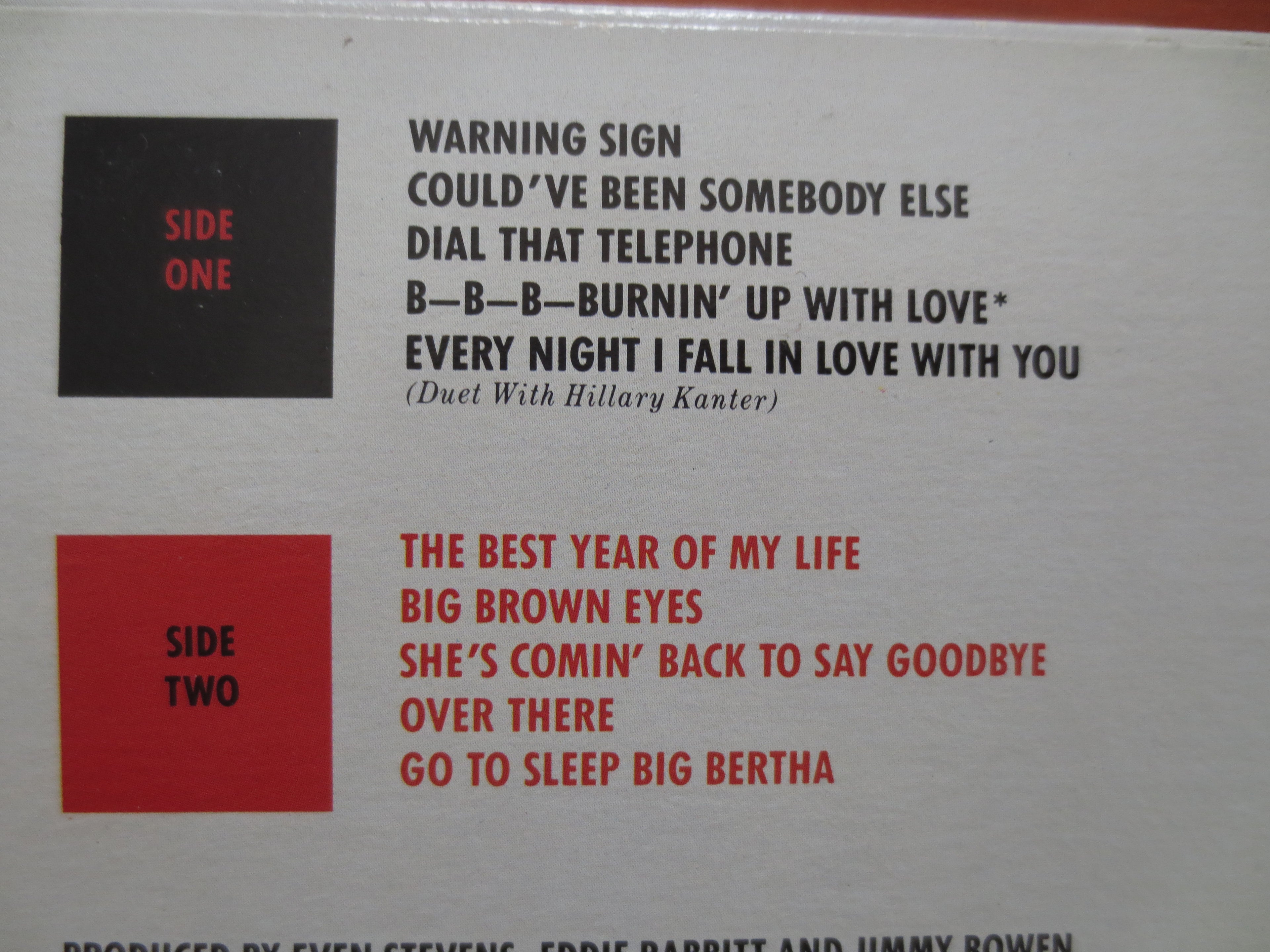 Eddie Rabbitt – The Best Year of My Life (1984) Vinyl LP