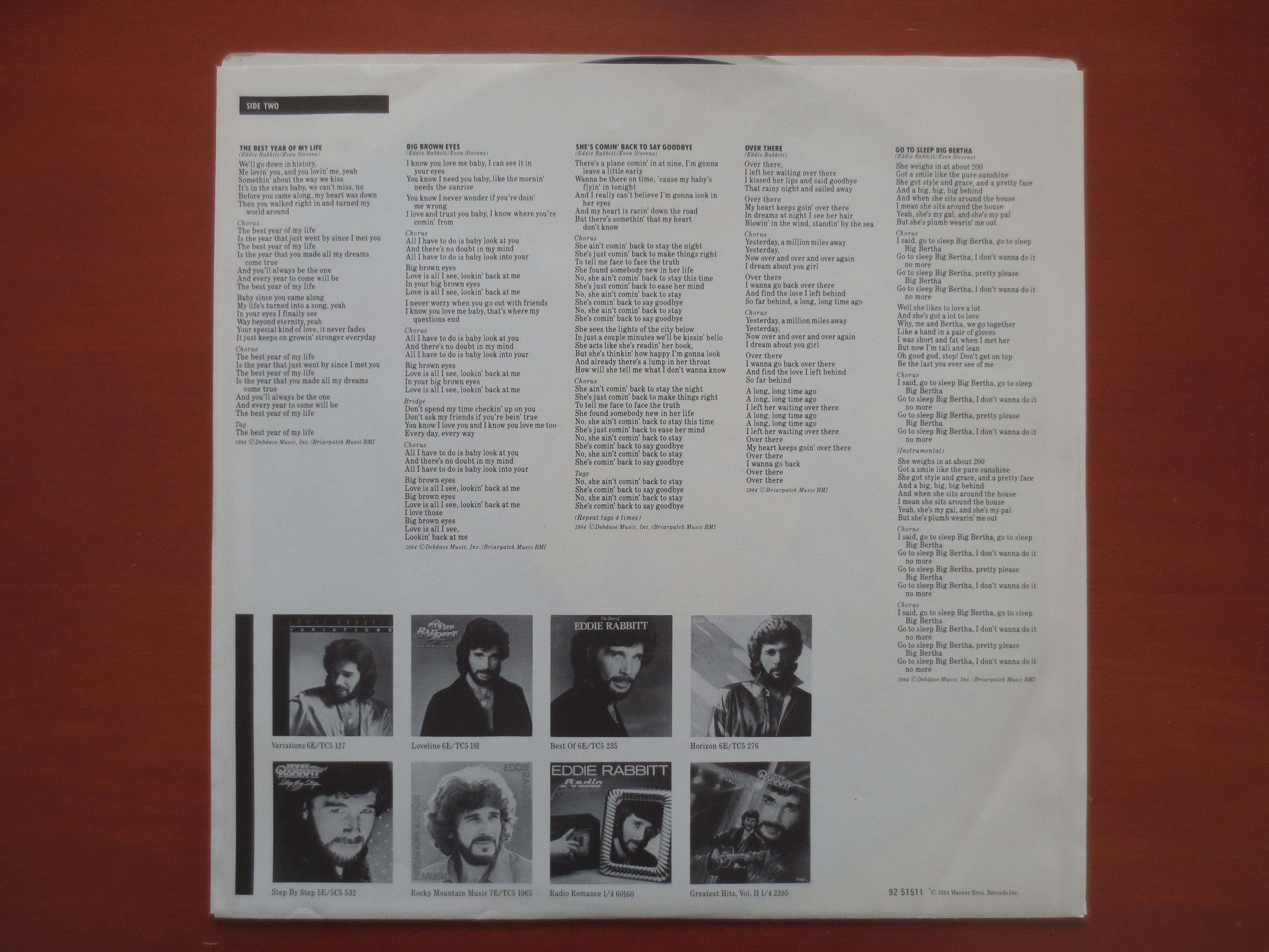 Eddie Rabbitt – The Best Year of My Life (1984) Vinyl LP
