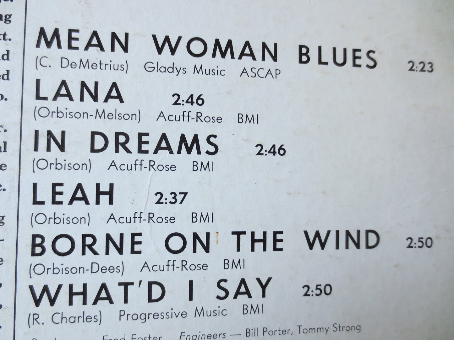 ROY ORBISON, More GREATEST Hits, Roy Orbison Album, Roy Orbison Vinyl, Roy Orbison Lp, Vintage Vinyl, 1964 Records