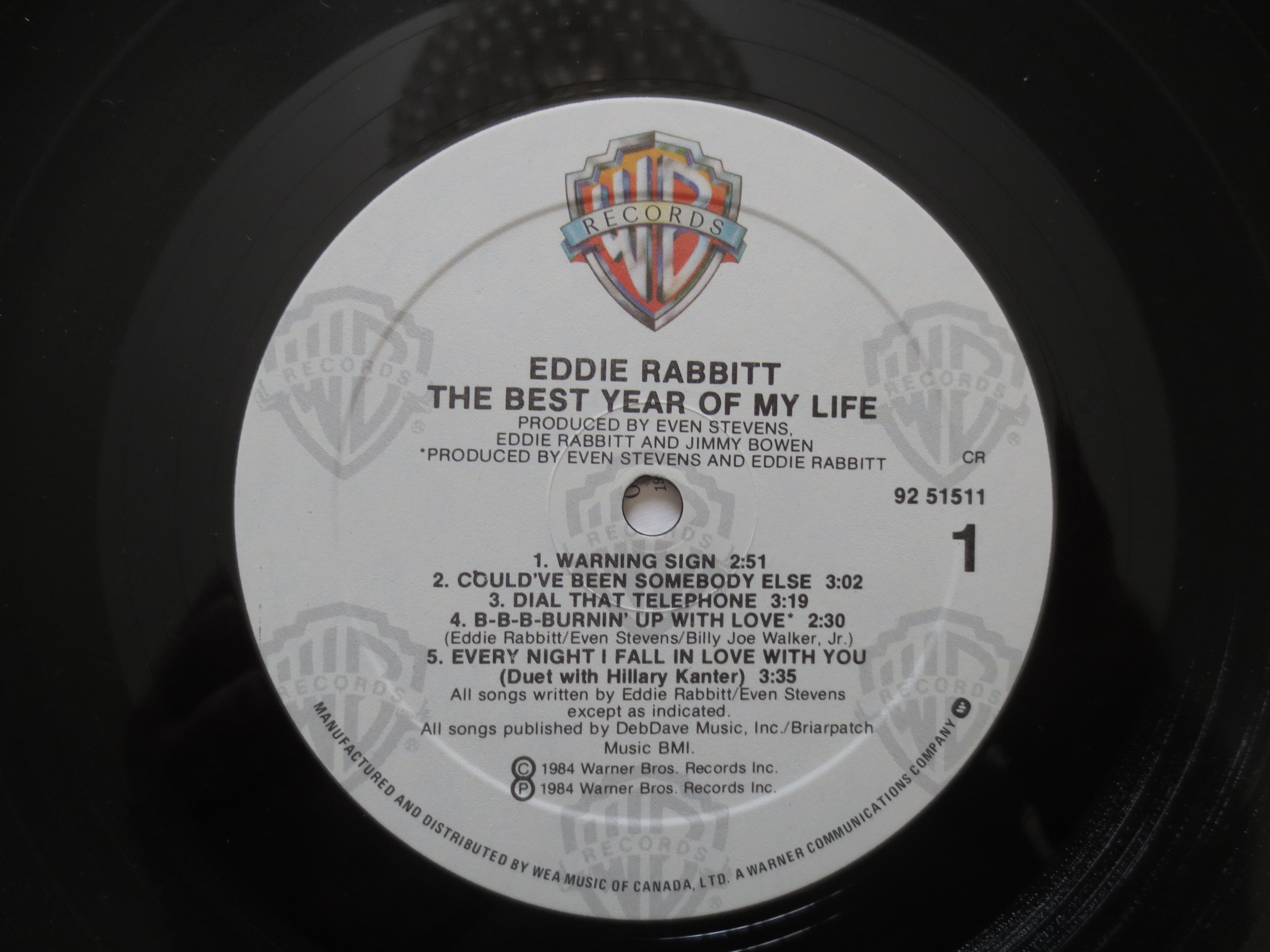 Eddie Rabbitt – The Best Year of My Life (1984) Vinyl LP