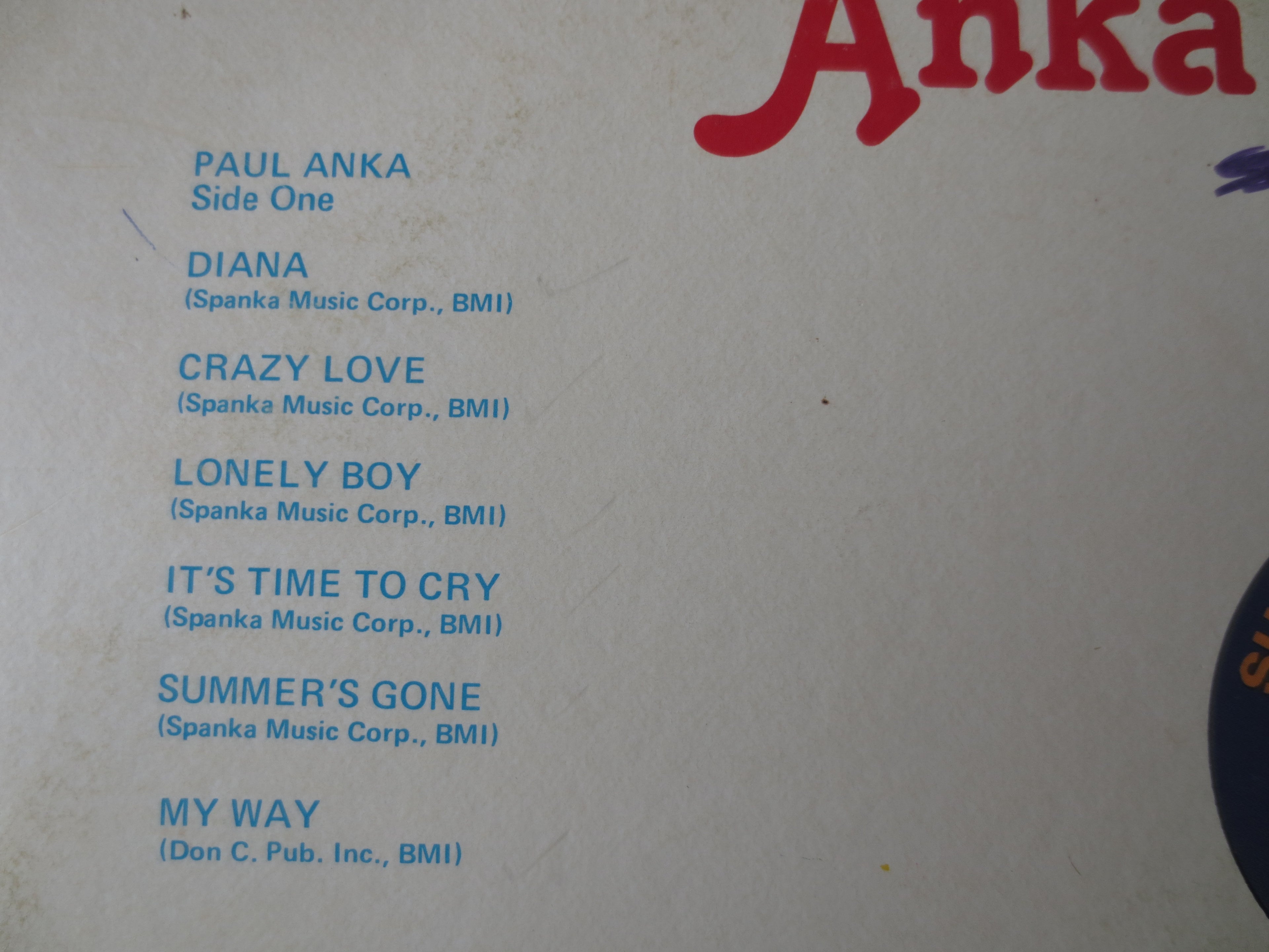 Paul Anka & Neil Sedaka – Two Great Artists (1976) Double Vinyl LP