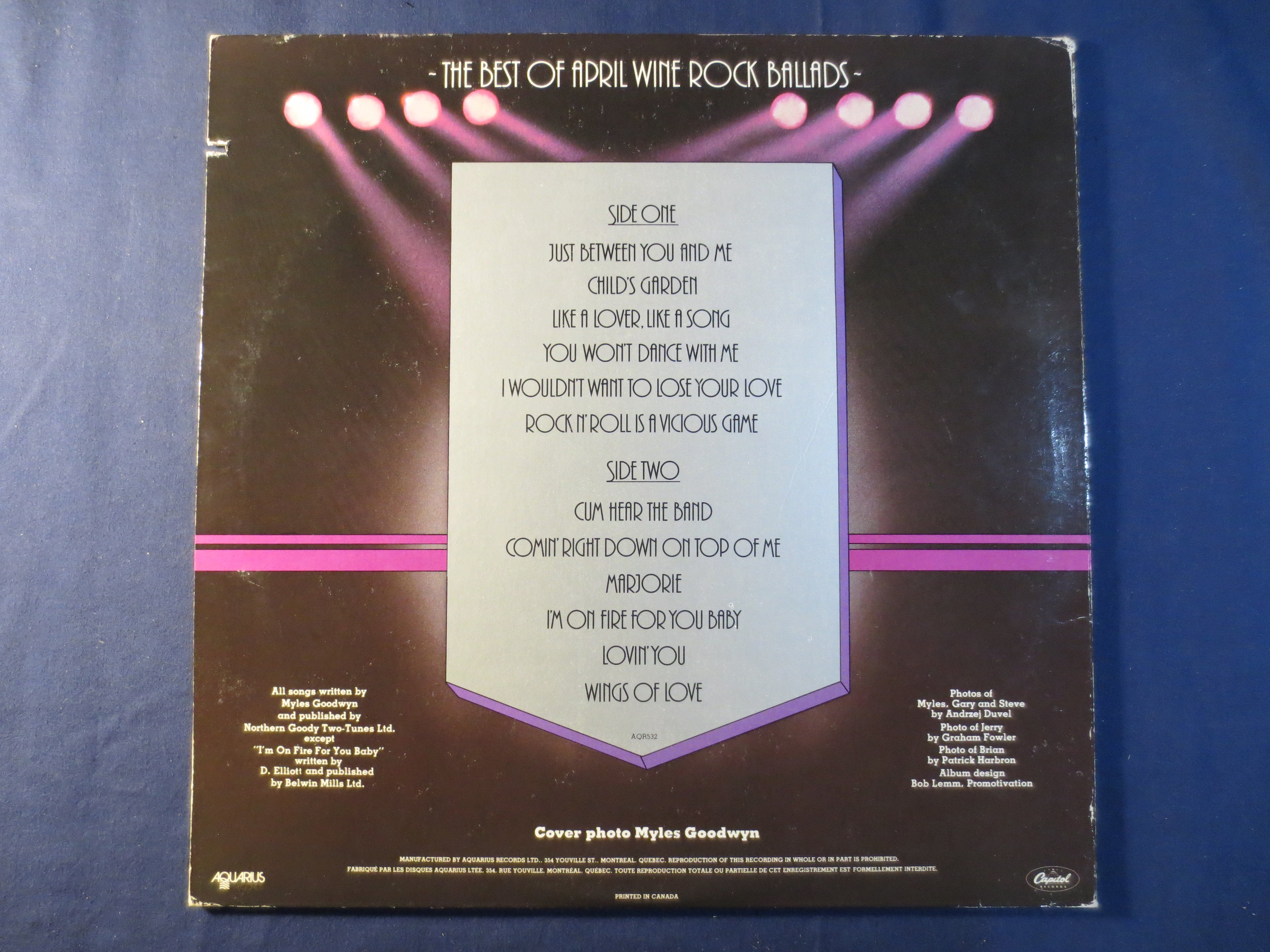 April Wine – The Best of April Wine Rock Ballads (1981) Vinyl LP