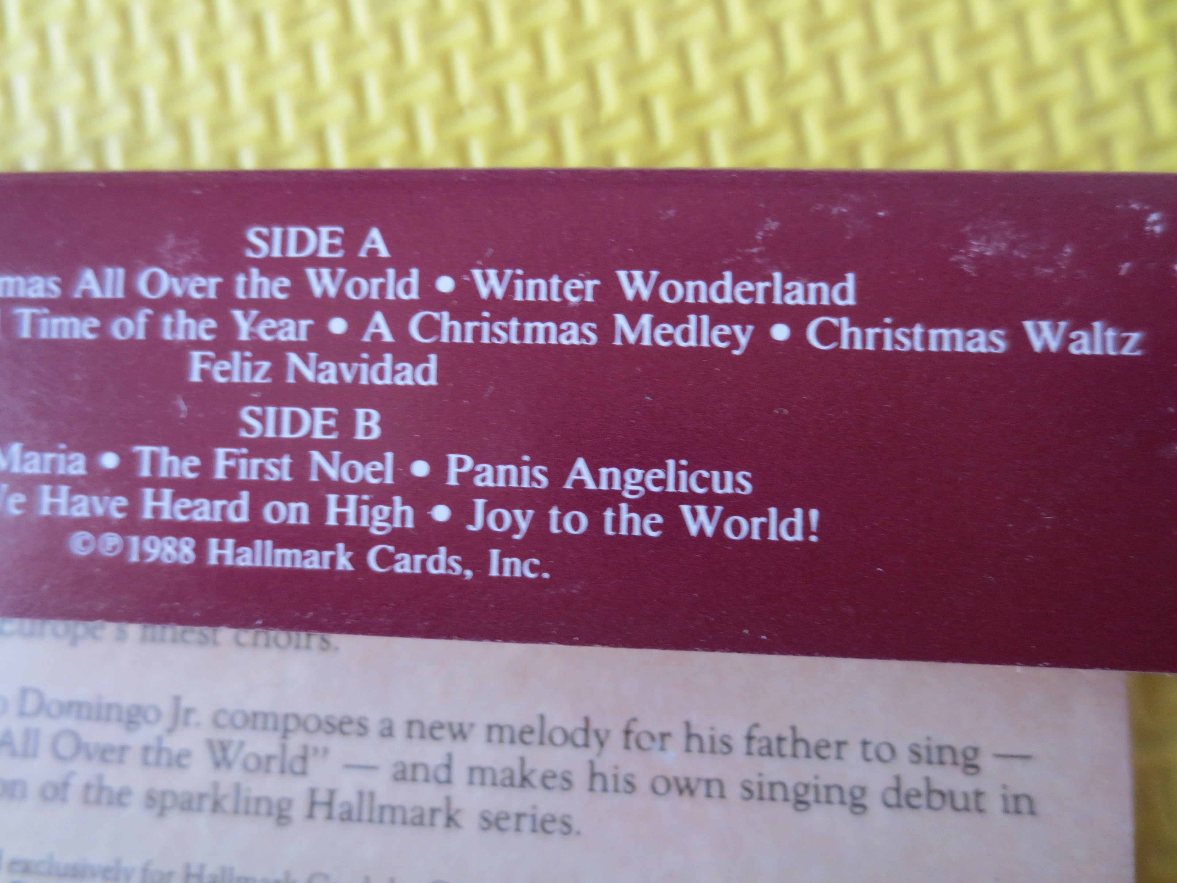 Joy to the World – Christmas Music (1988) Cassette
