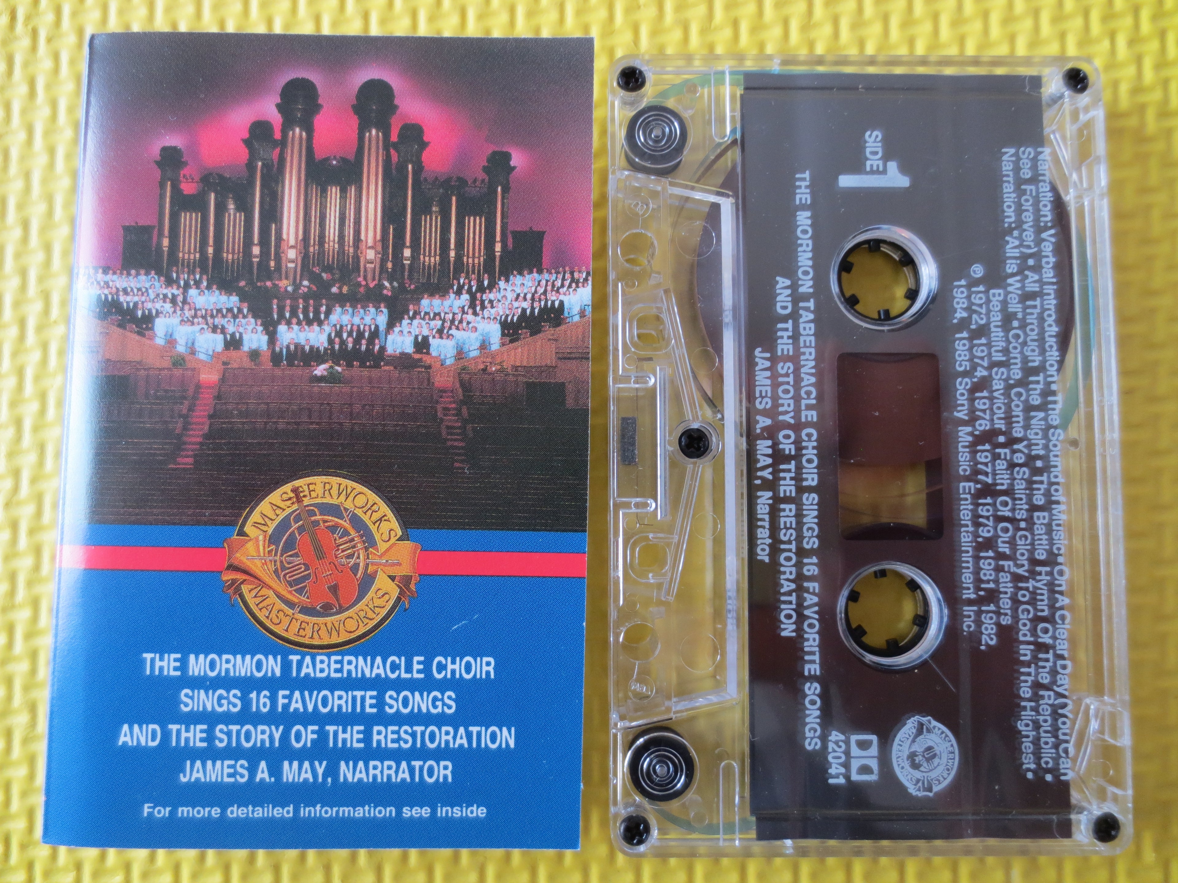 Mormon Tabernacle Choir – 16 Favourite Songs (1985) Cassette