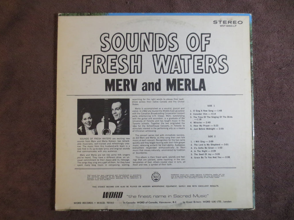 Merv & Merla – Sounds of Fresh Waters (c.1970) Vinyl LP