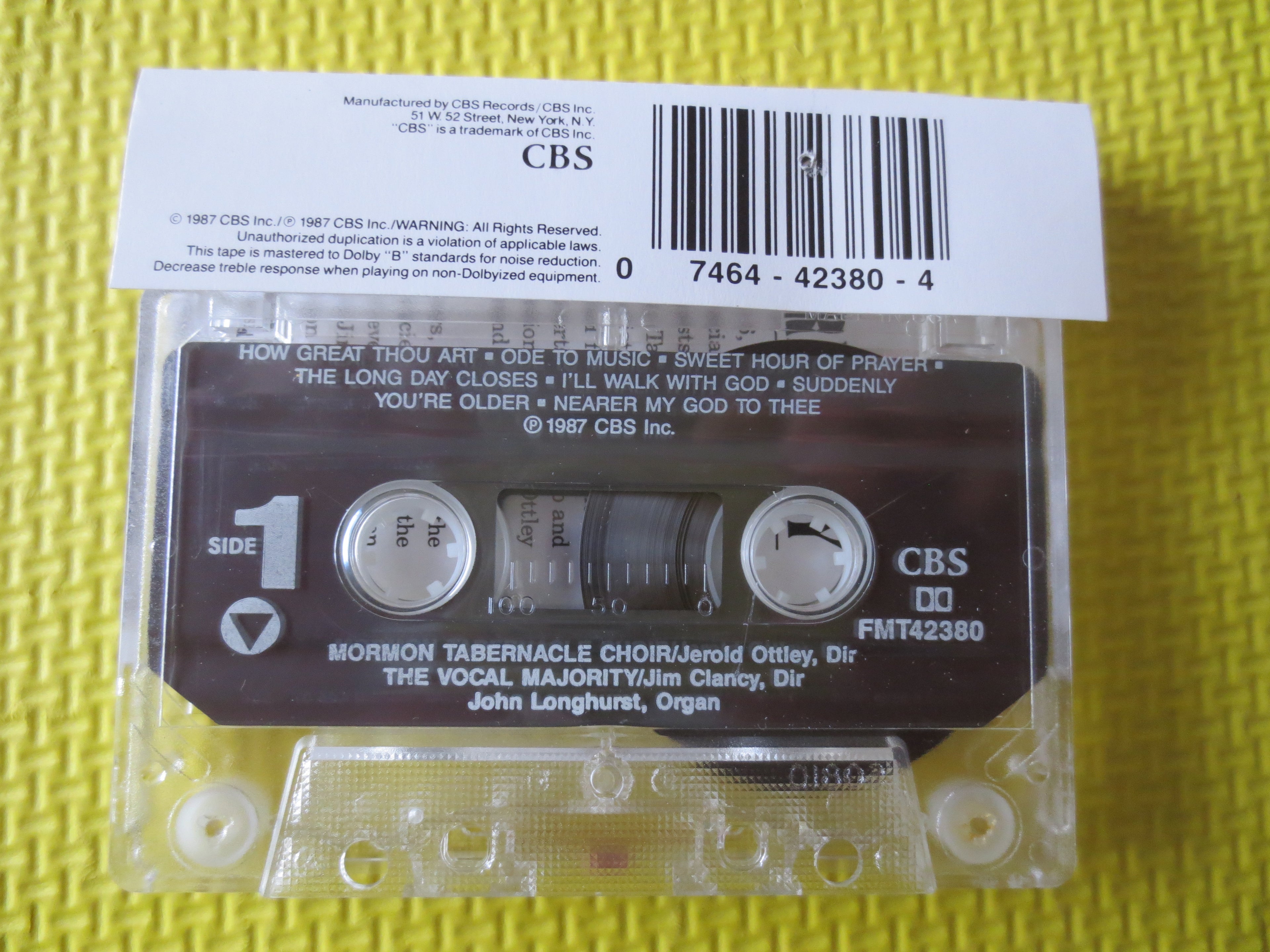 Mormon Tabernacle Choir – Voices in Harmony (1987) Cassette