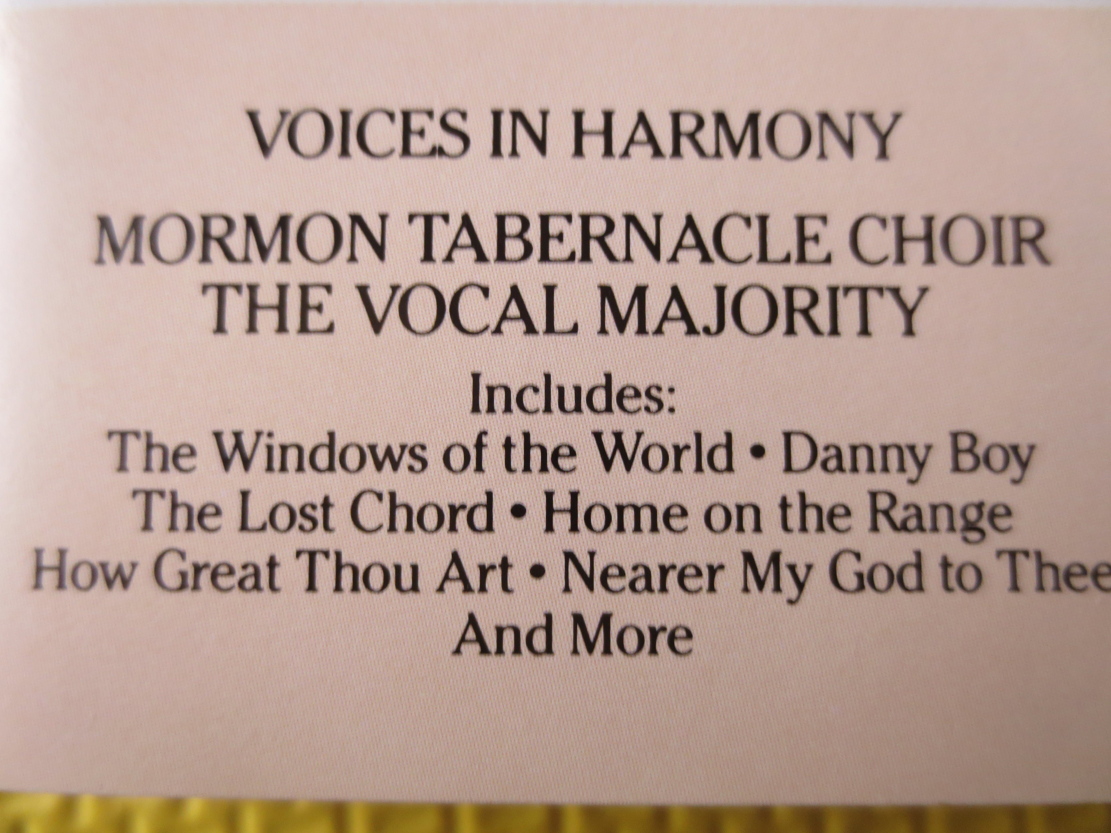 Mormon Tabernacle Choir – Voices in Harmony (1987) Cassette