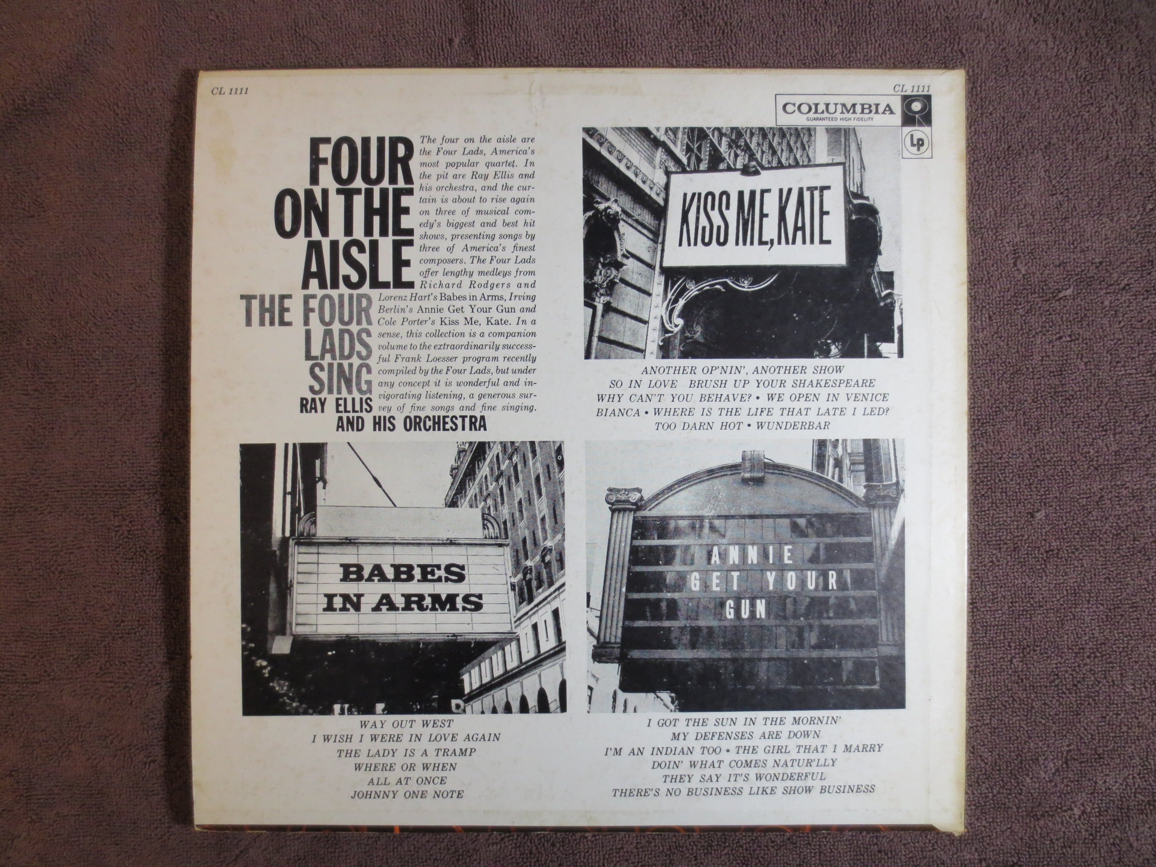 The Four Lads – Four on the Aisle (1958) Vinyl LP
