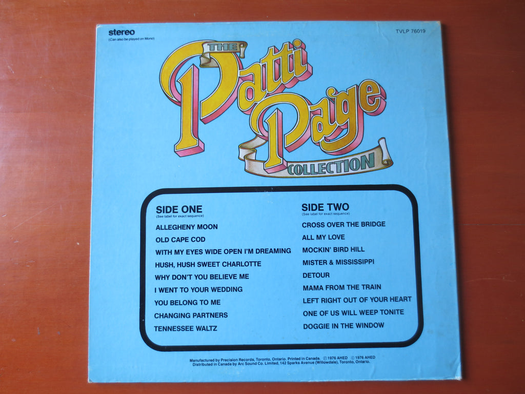 Patti Page – The Patti Page Collection (1976) [Vinyl LP]