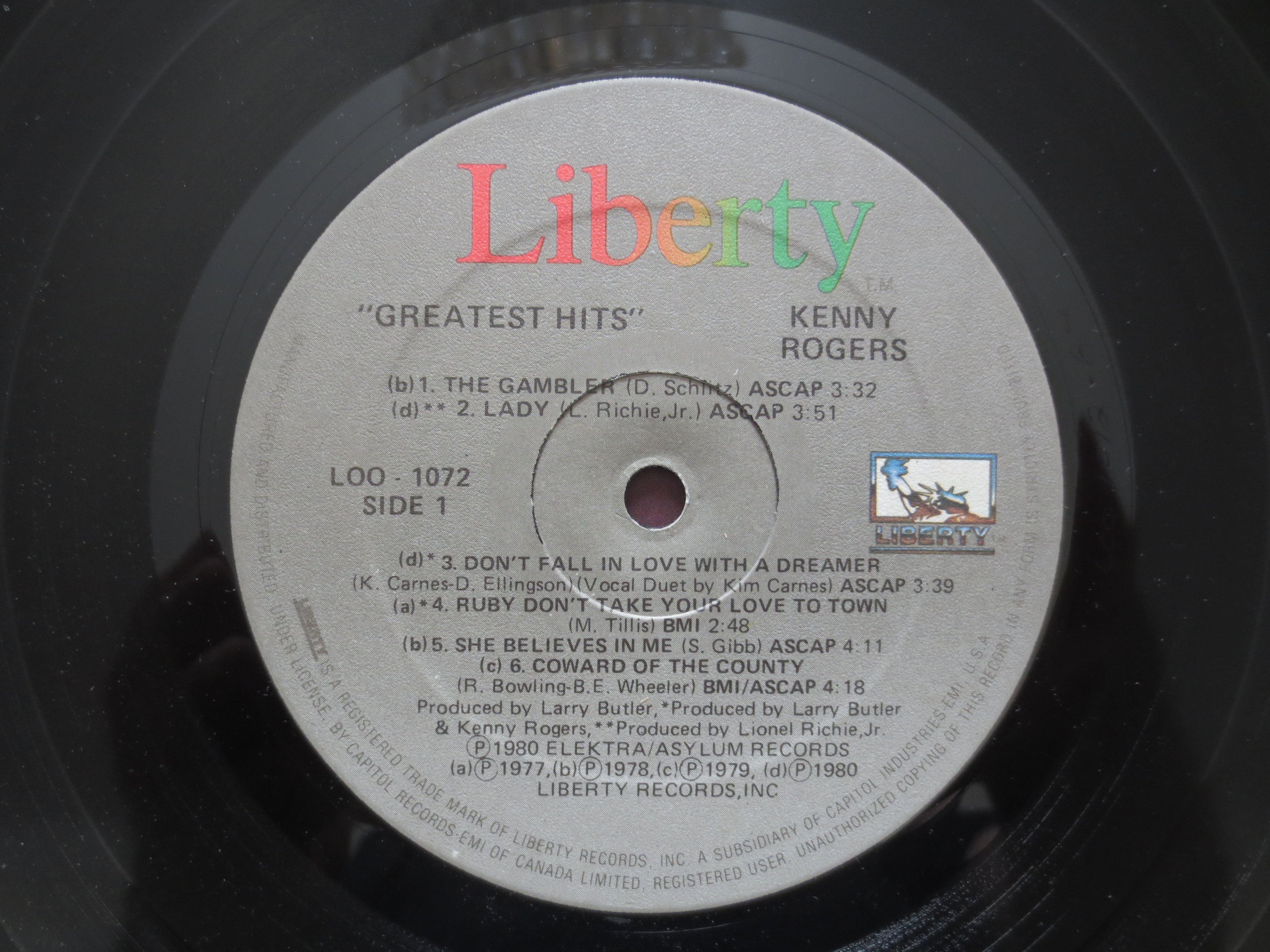 Kenny Rogers – Greatest Hits (1980) Vinyl LP