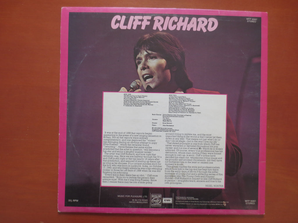 Cliff Richard – Cliff Richard Live (1972) Vinyl LP