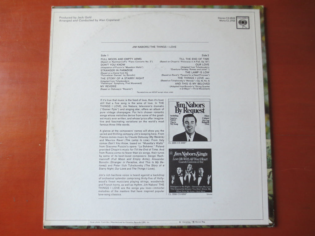 Jim Nabors – The Things I Love (1970) Vinyl LP