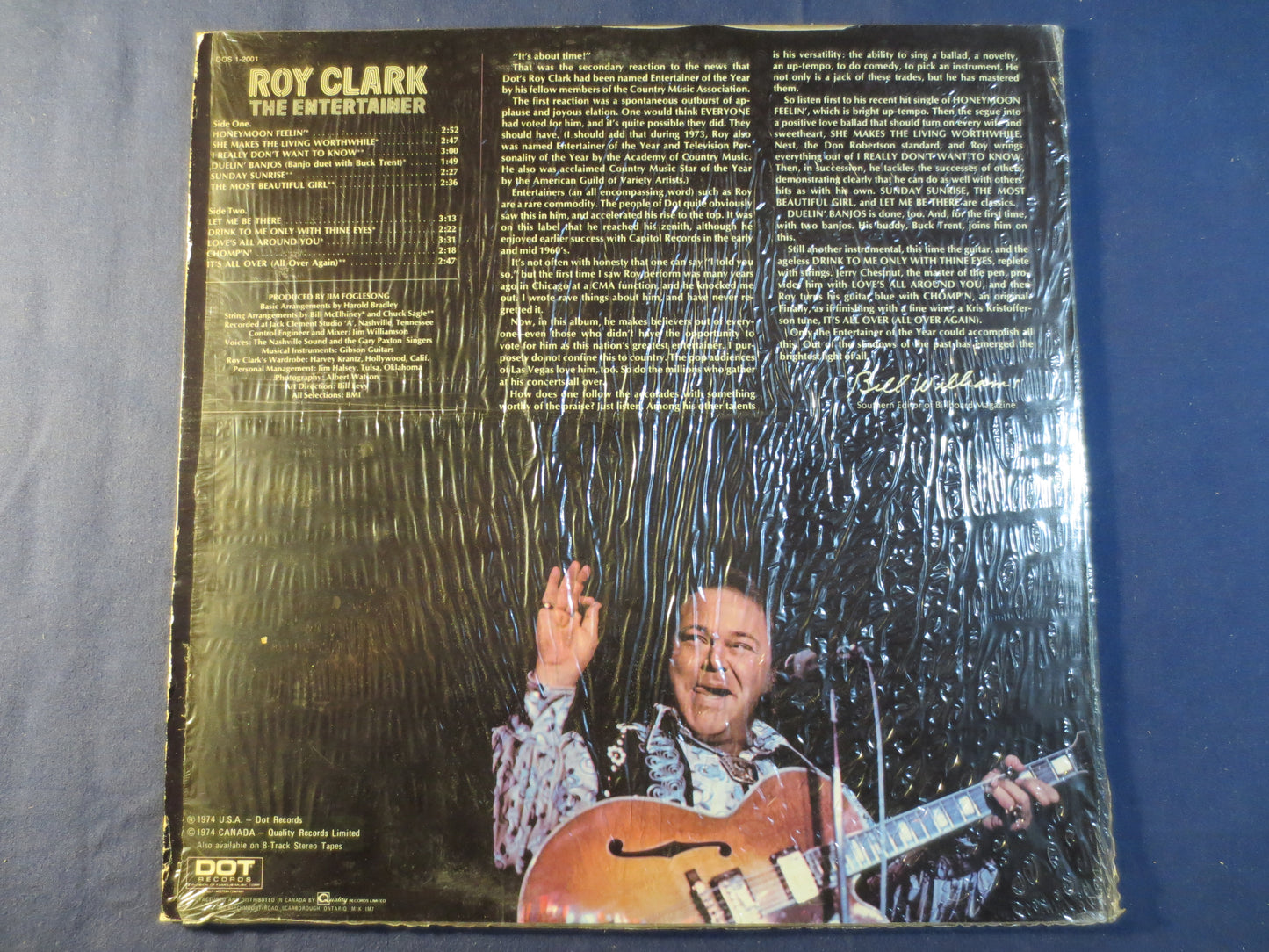 ROY CLARK, The ENTERTAINER, Country Records, Vintage Vinyl, Record Vinyl, Records, Vinyl Record, Vinyl Album, 1974 Records