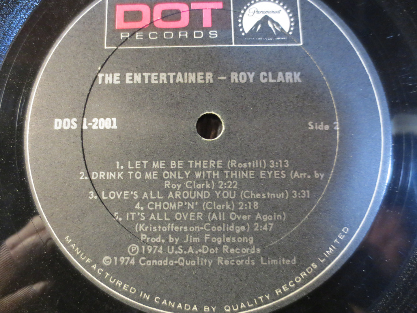 ROY CLARK, The ENTERTAINER, Country Records, Vintage Vinyl, Record Vinyl, Records, Vinyl Record, Vinyl Album, 1974 Records