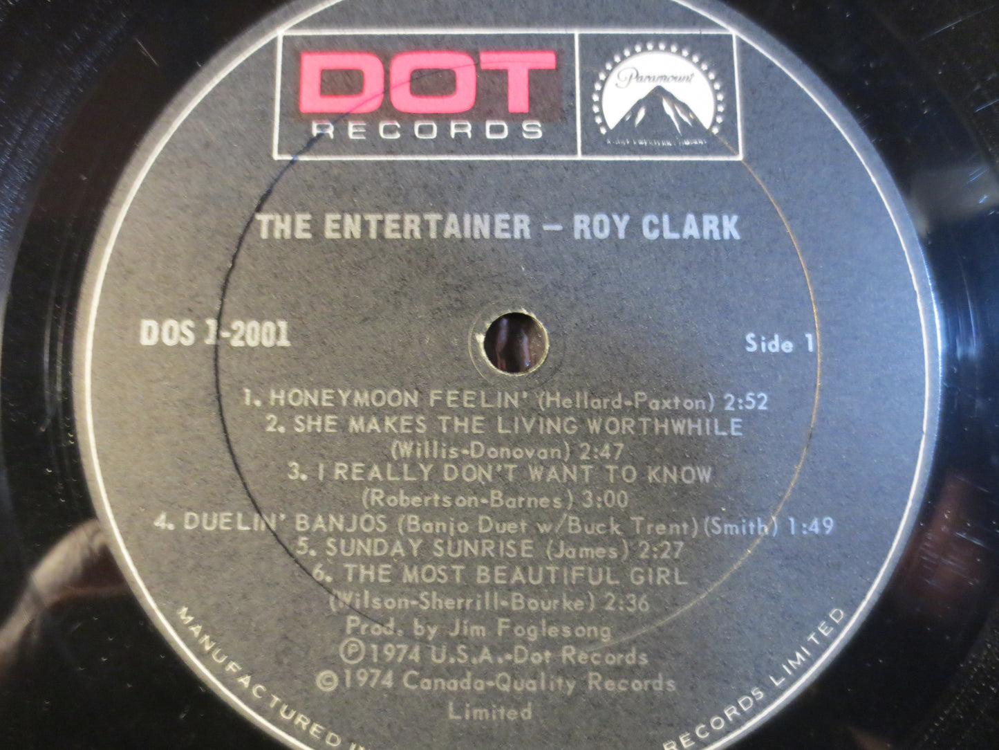 ROY CLARK, The ENTERTAINER, Country Records, Vintage Vinyl, Record Vinyl, Records, Vinyl Record, Vinyl Album, 1974 Records