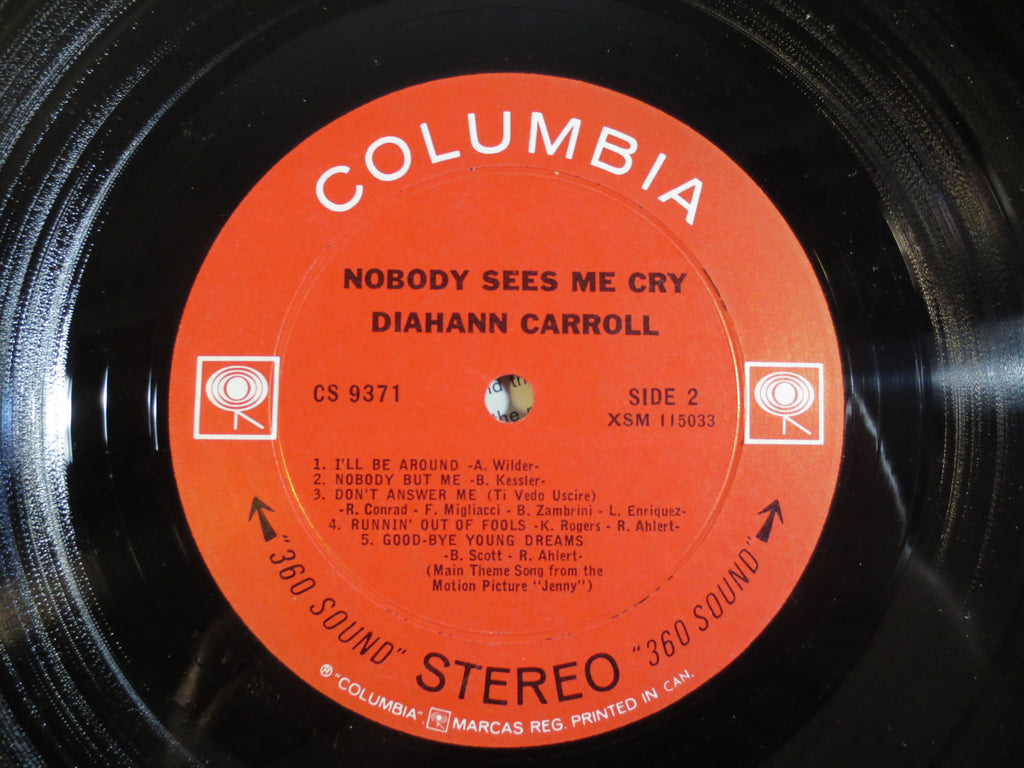 Diahann Carroll – Nobody Sees Me Cry (1966) Vinyl LP