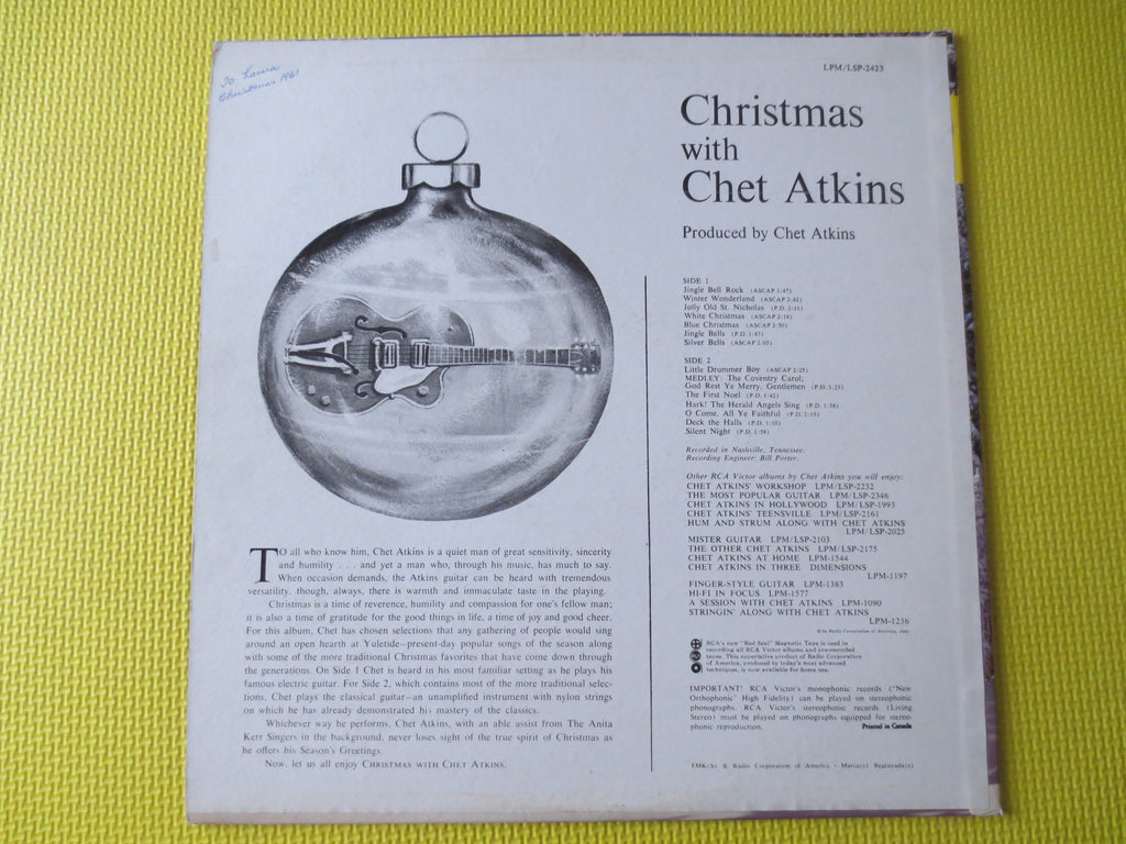 Chet Atkins – Christmas with Chet Atkins (1961) Vinyl LP