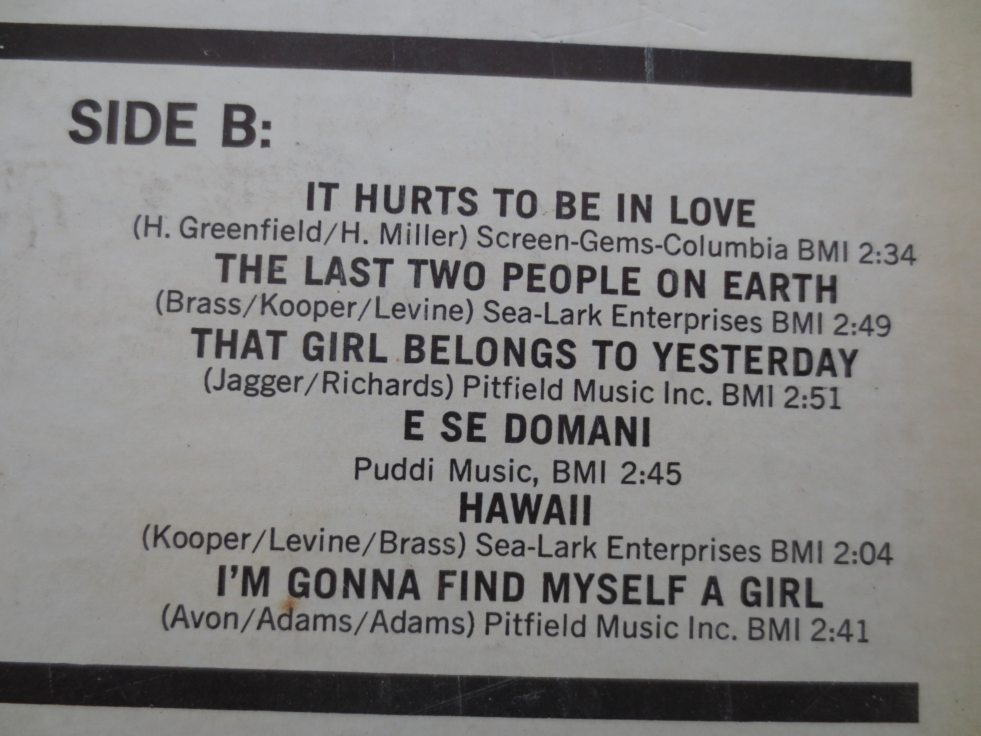 Gene Pitney – It Hurts to Be in Love (1964) Vinyl LP