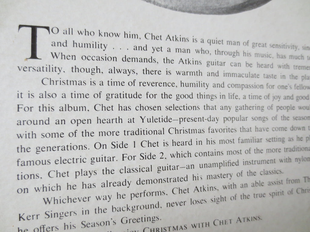Chet Atkins – Christmas with Chet Atkins (1961) Vinyl LP