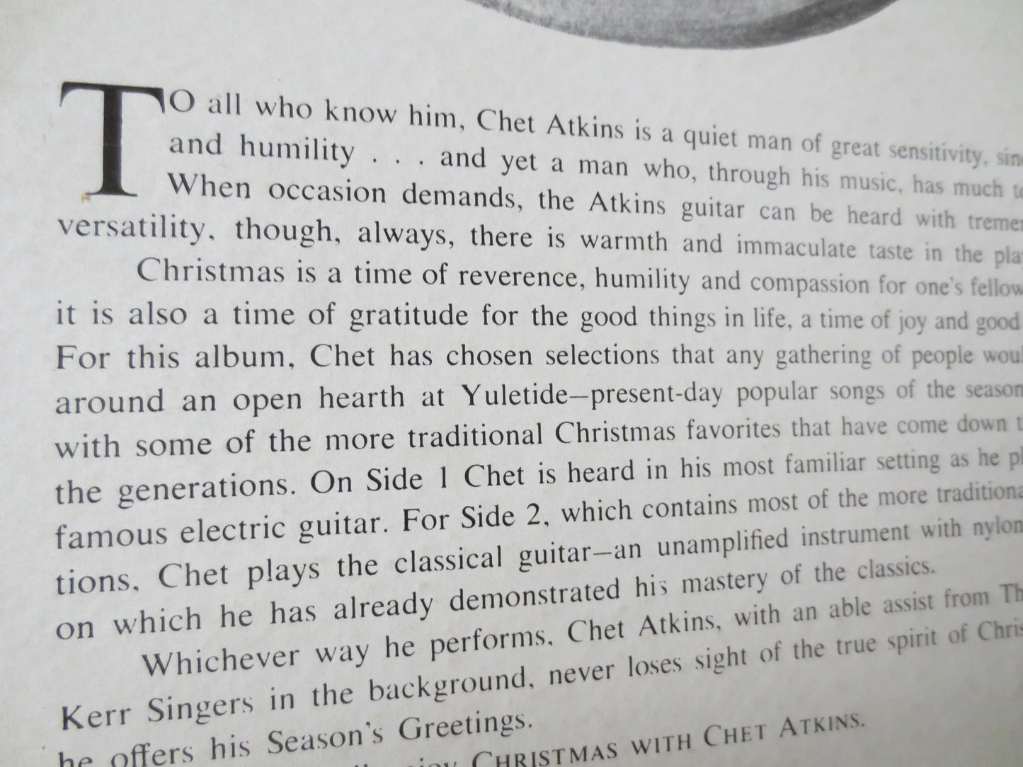 CHET ATKINS, CHRISTMAS, Christmas Music, Christmas Songs, Christmas Carols, Christmas Hymns, Christmas lps, 1961 Records