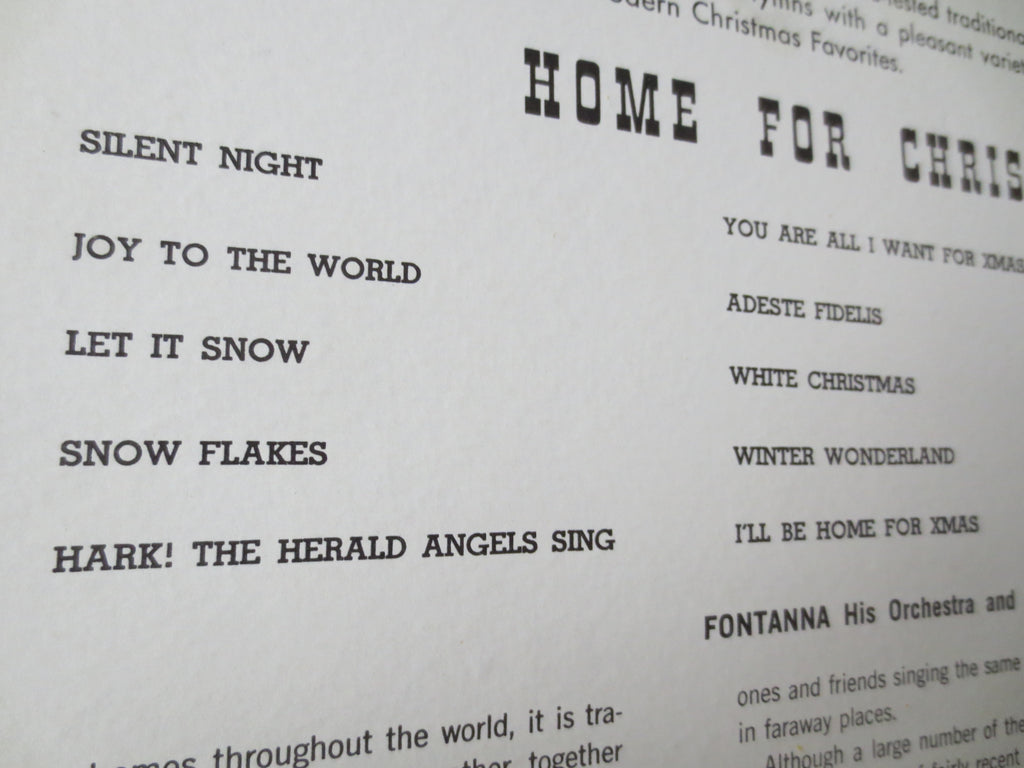 Home for Christmas – Fontanna and His Orchestra (1967) Vinyl LP
