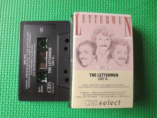 The LETTERMEN, LOVE Is, The LETTERMEN Tape, The Lettermen Album, Tape Cassette, Jazz Cassette, Jazz Tapes, Cassette Music