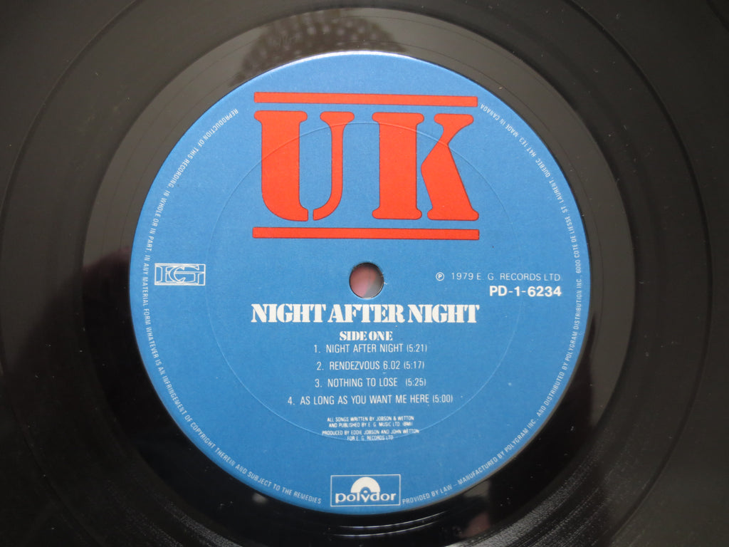 UK – Night After Night (1979) Vinyl LP