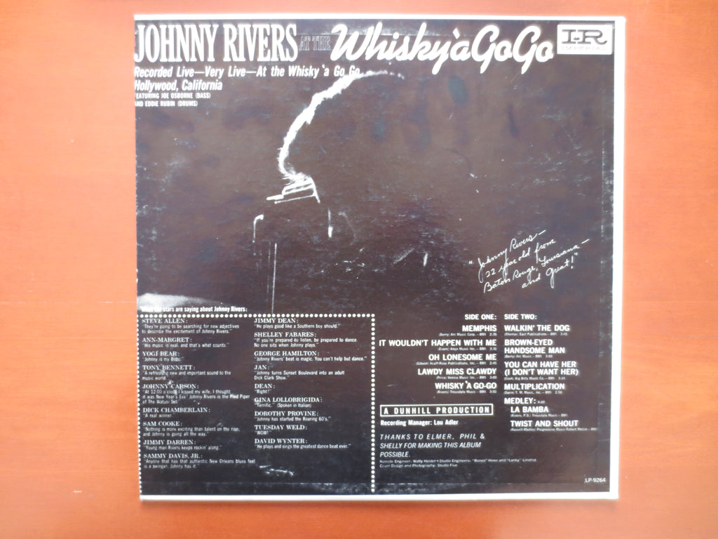 Johnny Rivers – At the Whisky a Go Go (1964) Vinyl LP