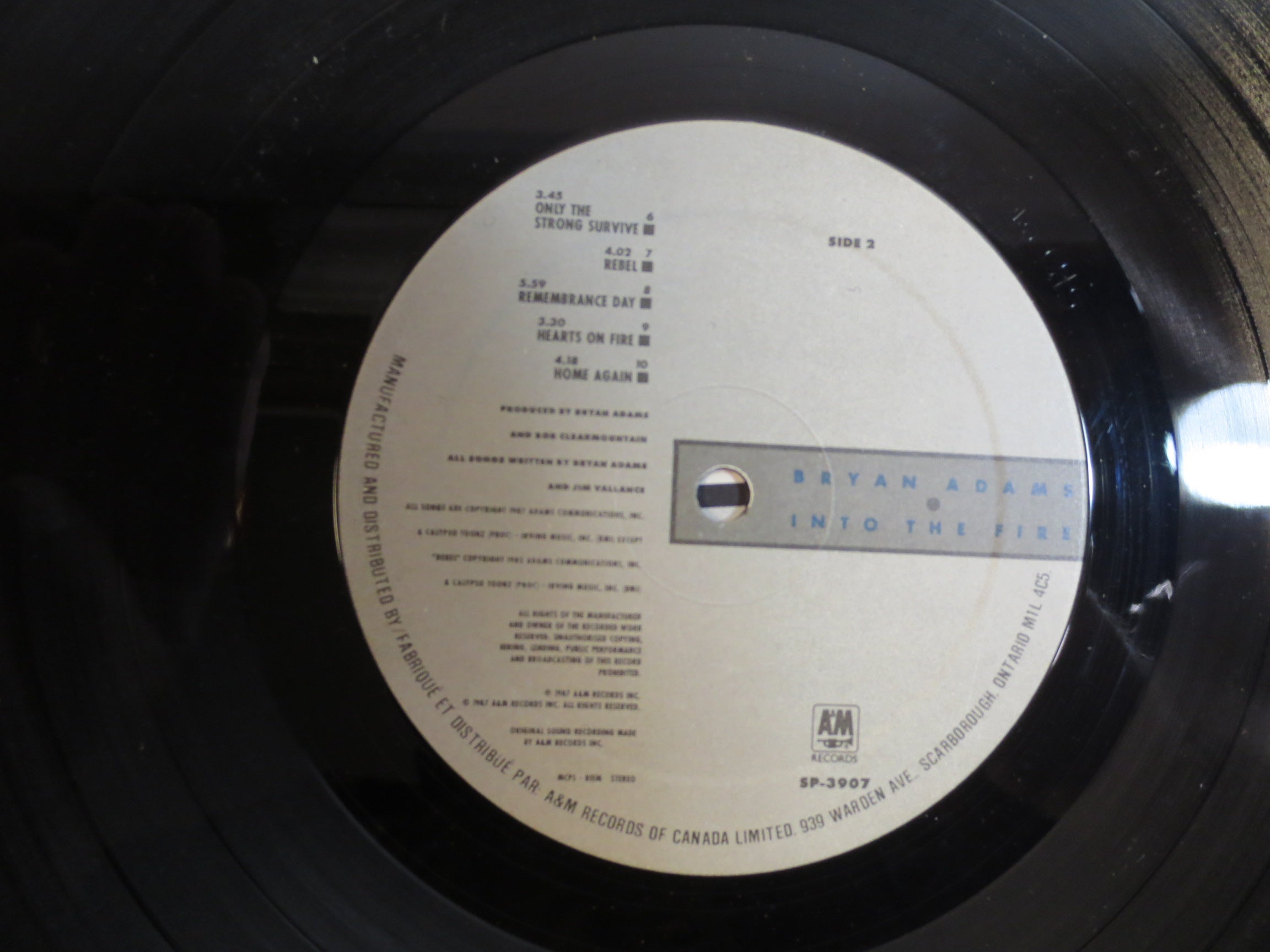 Bryan Adams – Into the Fire (1987) Vinyl LP