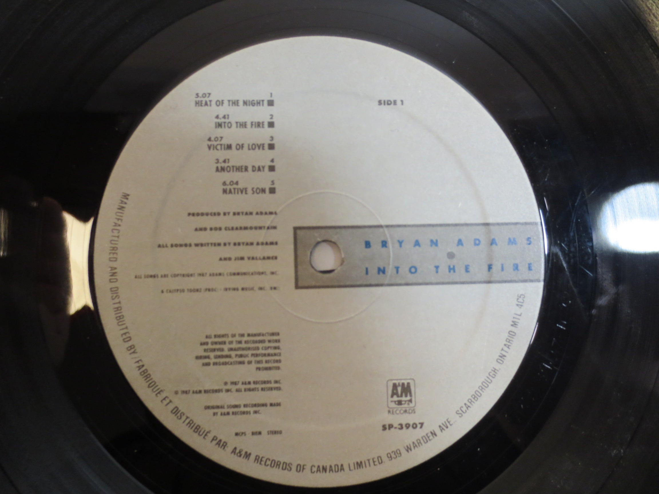 Bryan Adams – Into the Fire (1987) Vinyl LP
