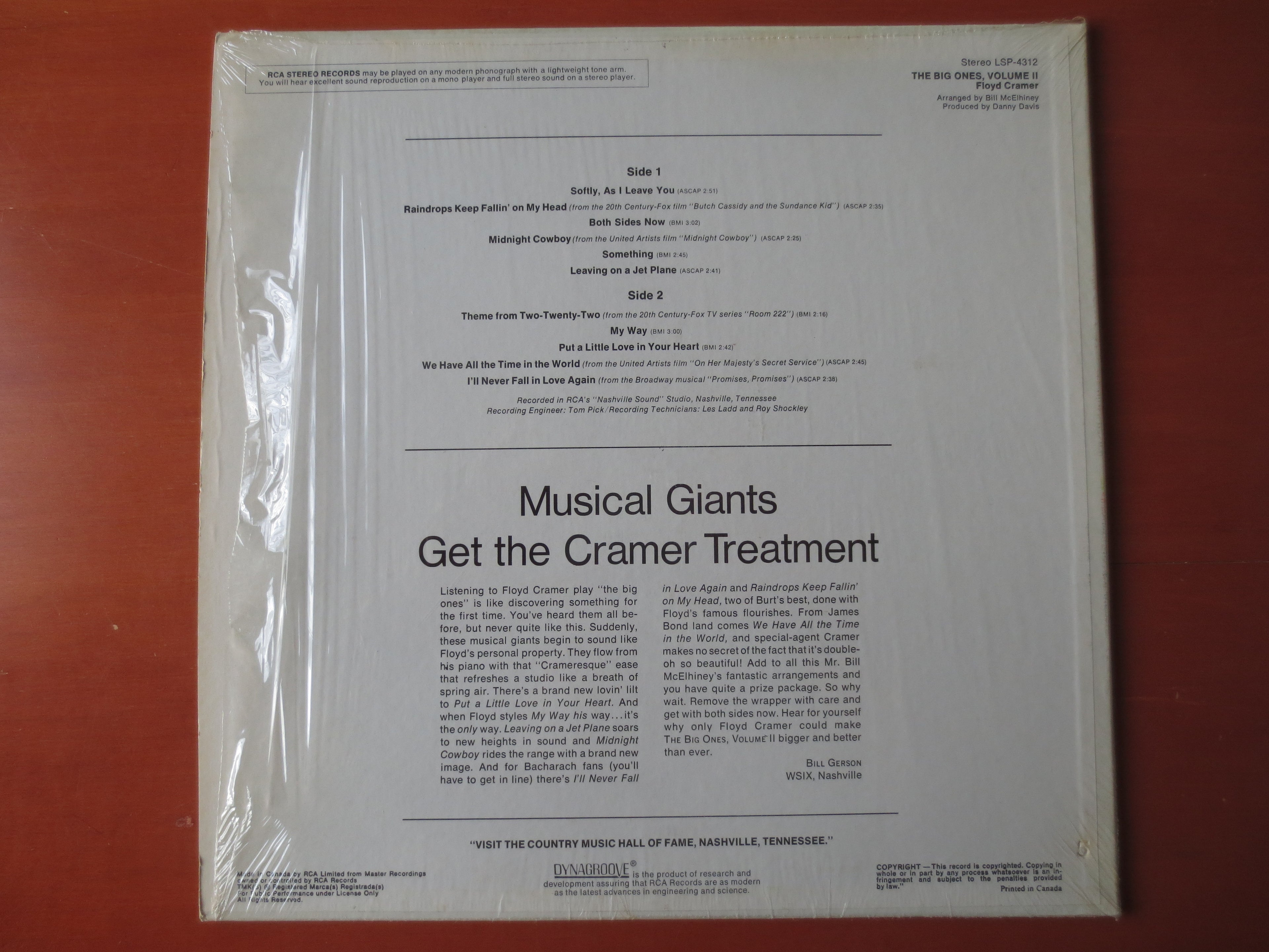 Floyd Cramer – The Big Ones Volume II (1970) Vinyl LP