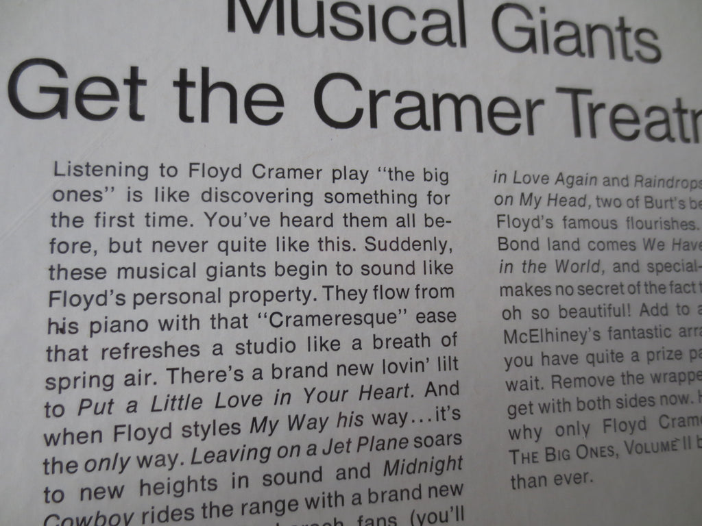 Floyd Cramer – The Big Ones Volume II (1970) Vinyl LP